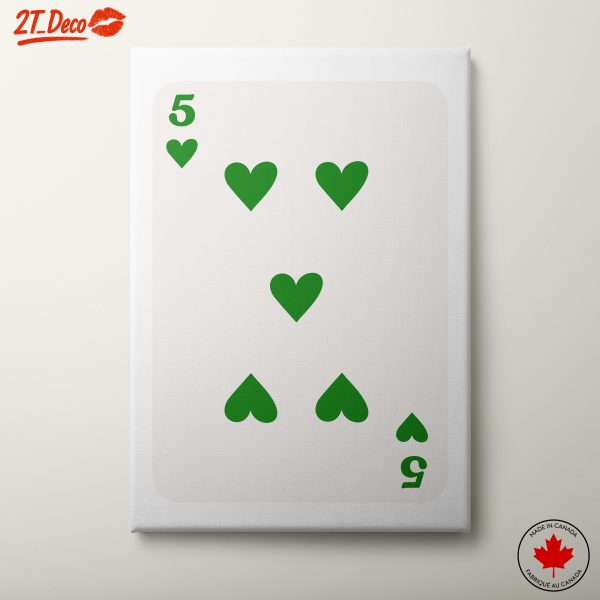 Colorful Playing Card Design Featuring Hearts