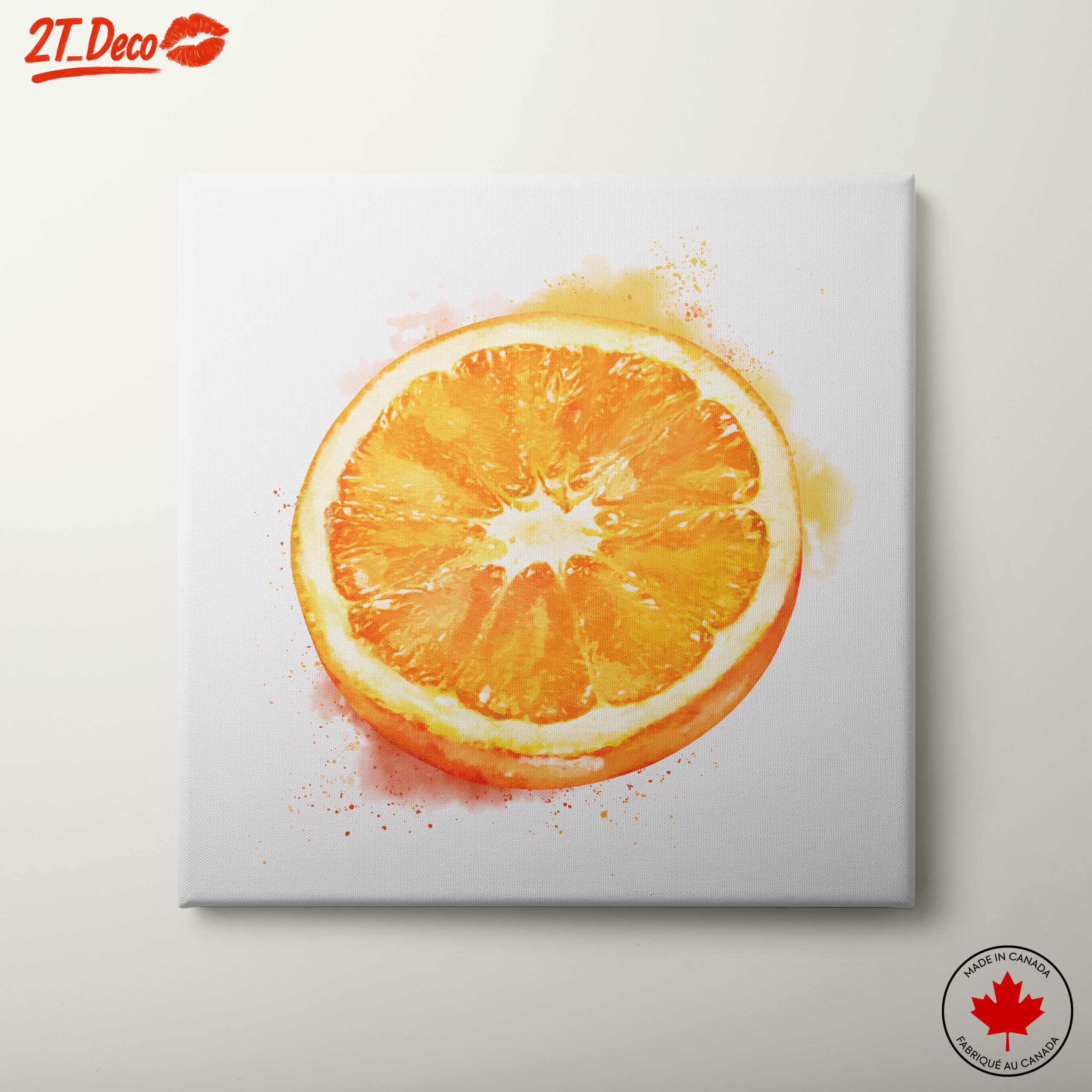 Vibrant Abstract Orange Slice Art 2