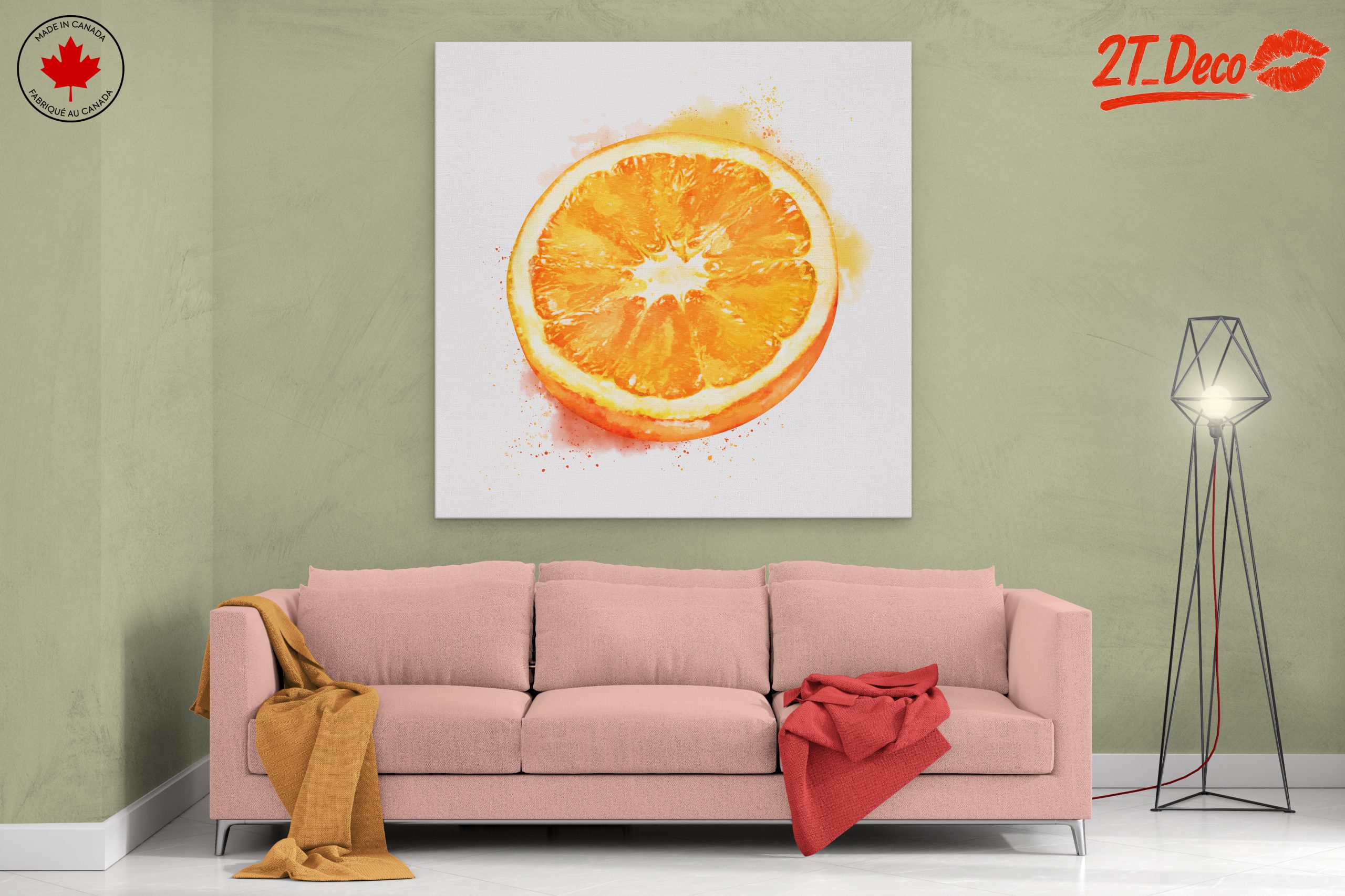 Vibrant Abstract Orange Slice Art 2 - Image 2