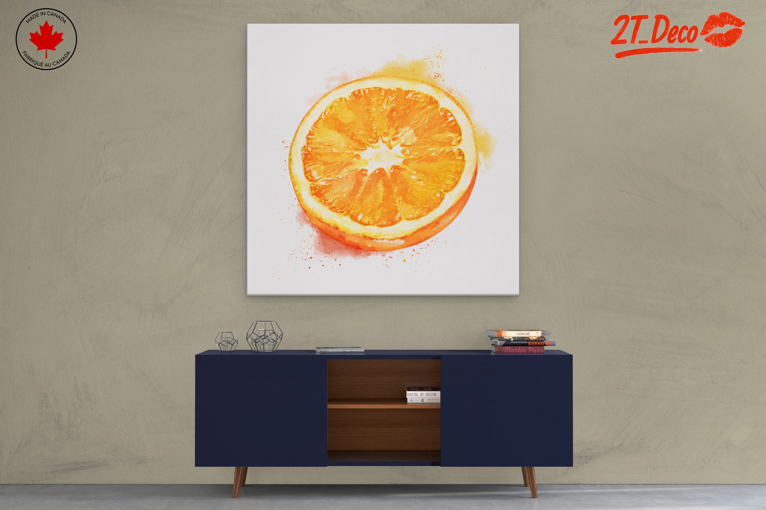 Vibrant Abstract Orange Slice Art 2 - Image 3