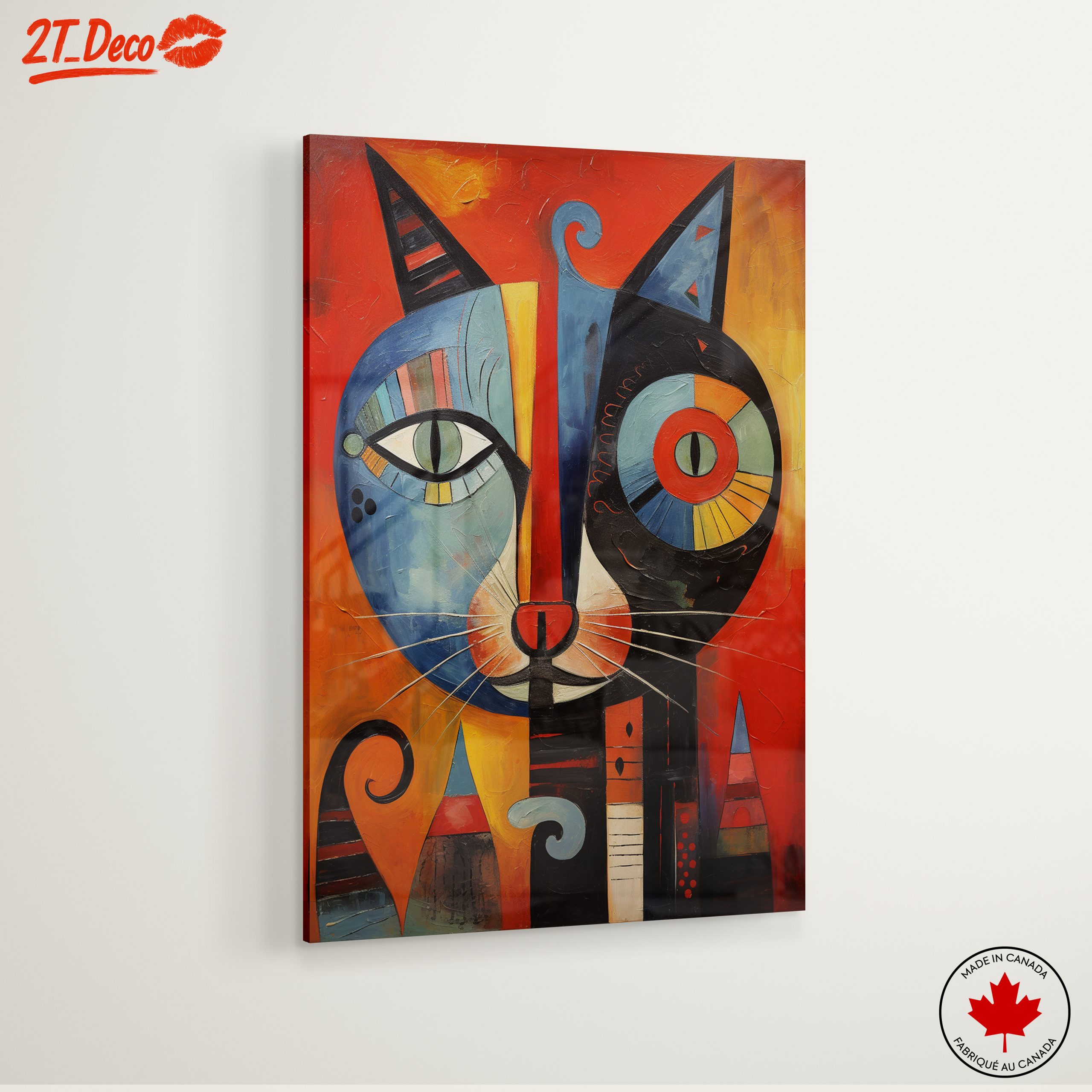 Stylized Colorful Cat Art - Image 6
