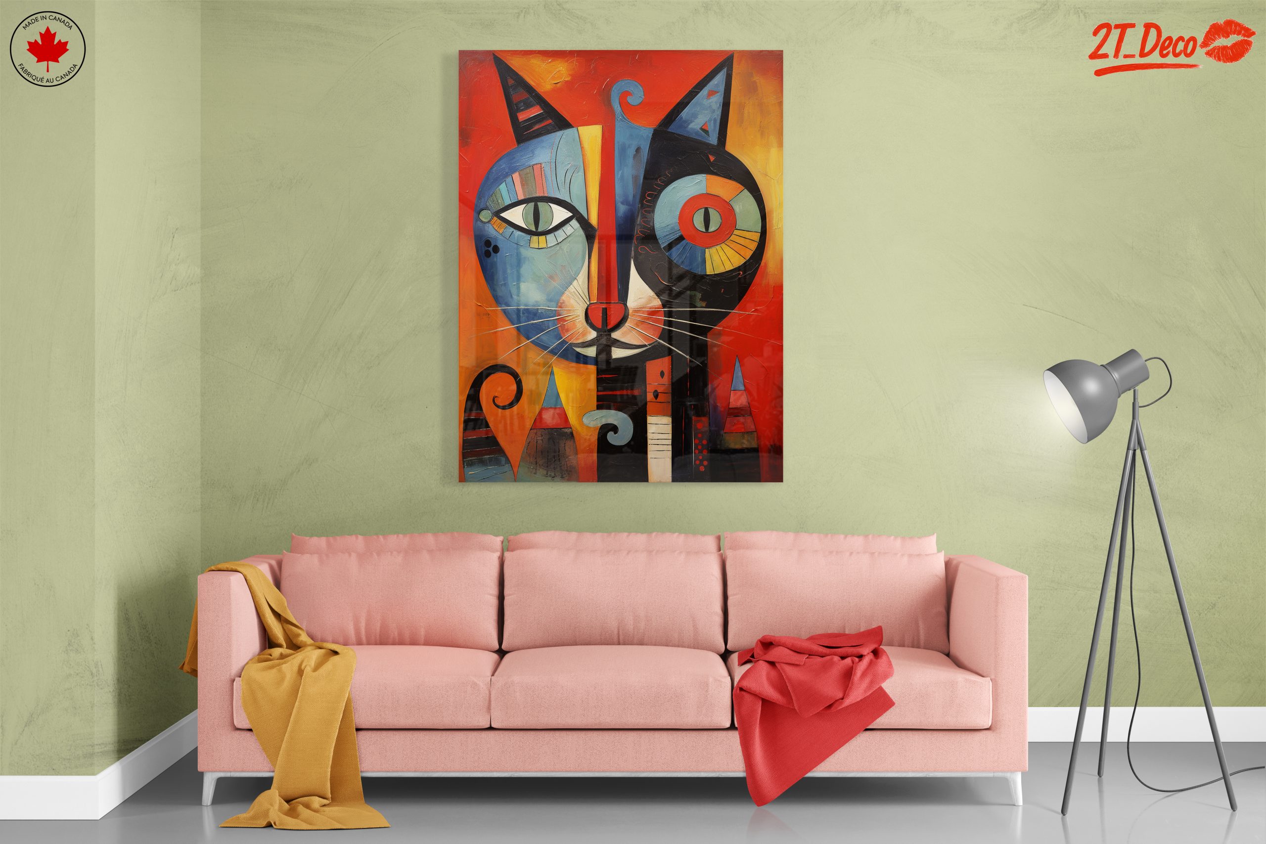 Stylized Colorful Cat Art - Image 7