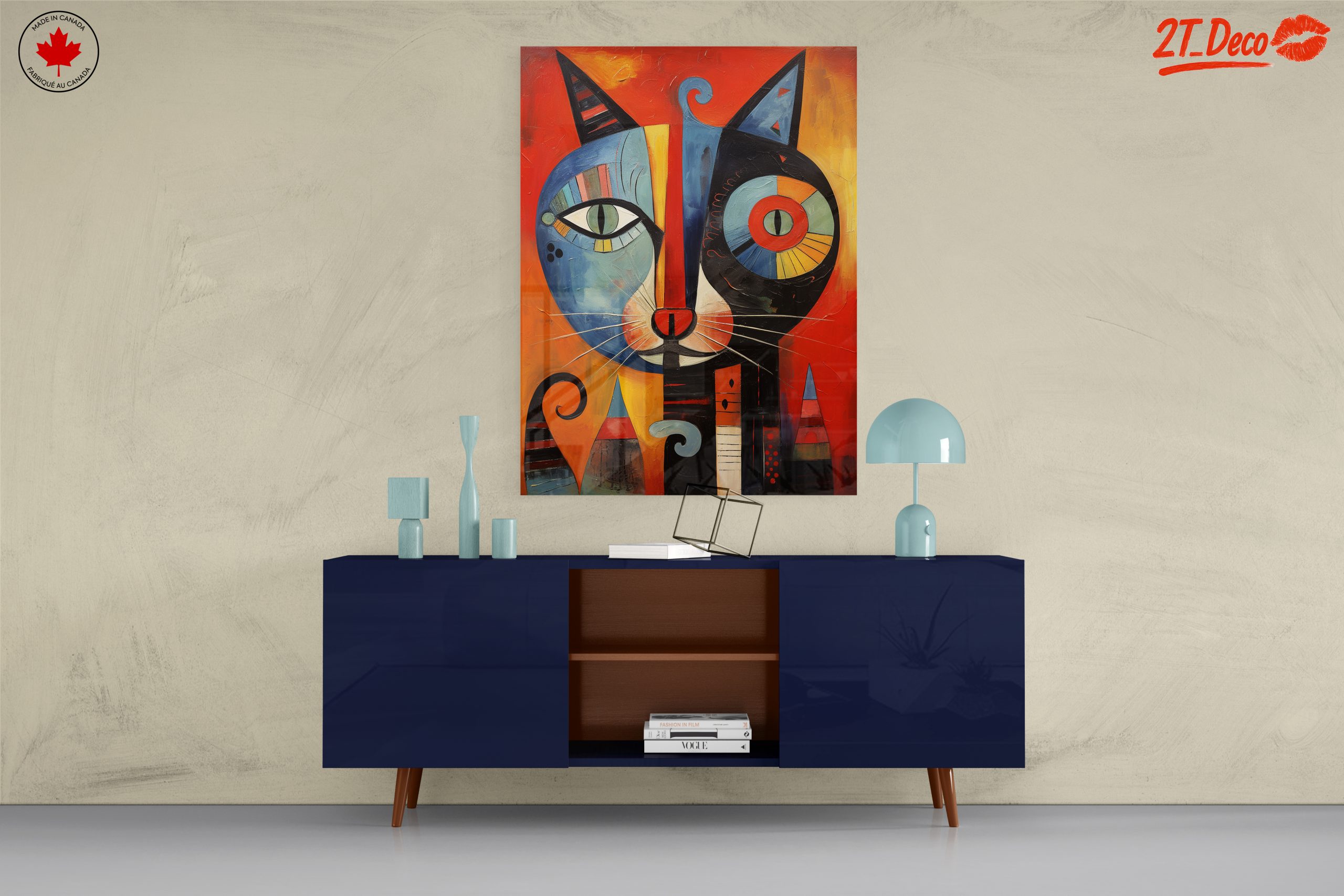Stylized Colorful Cat Art - Image 8