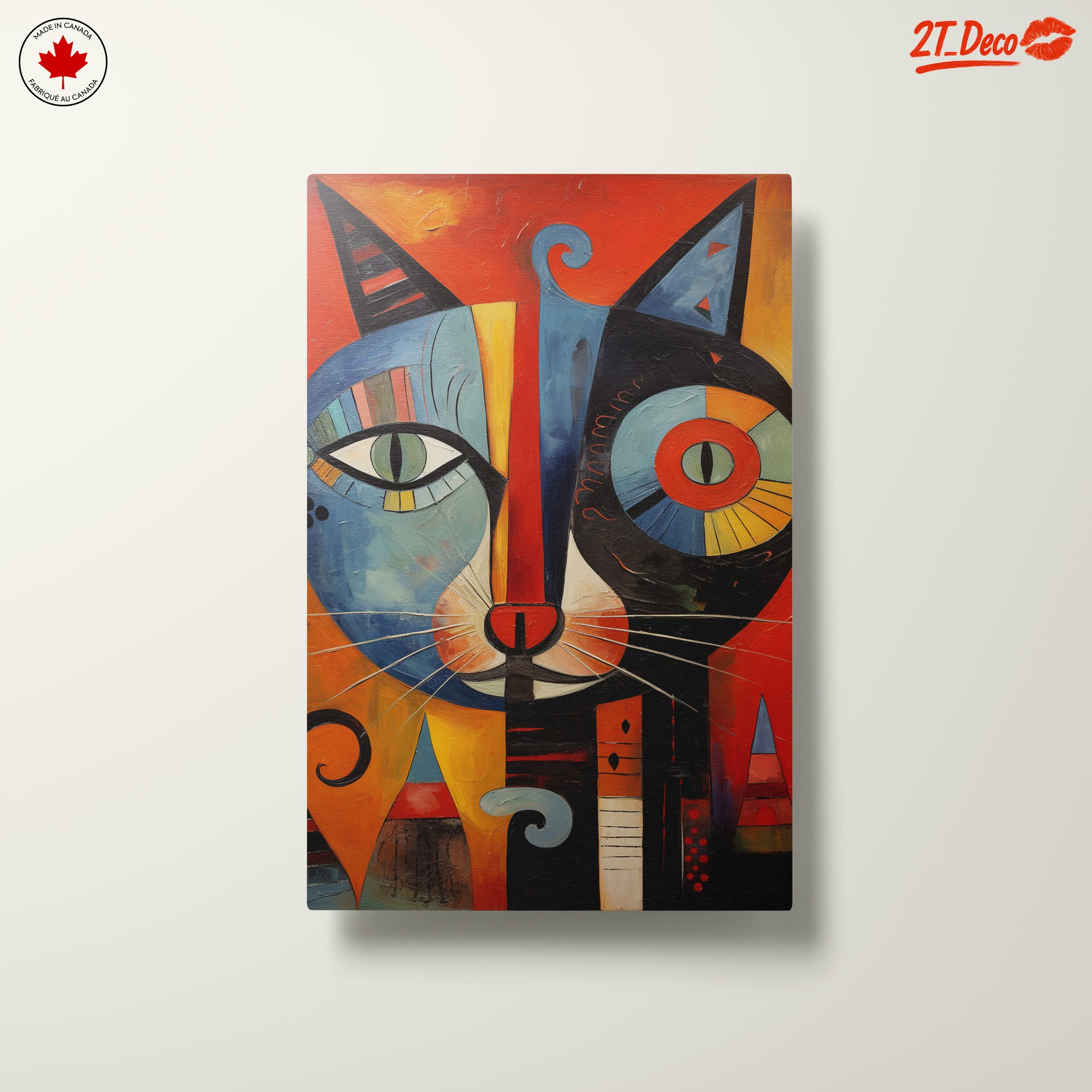 Stylized Colorful Cat Art - Image 10