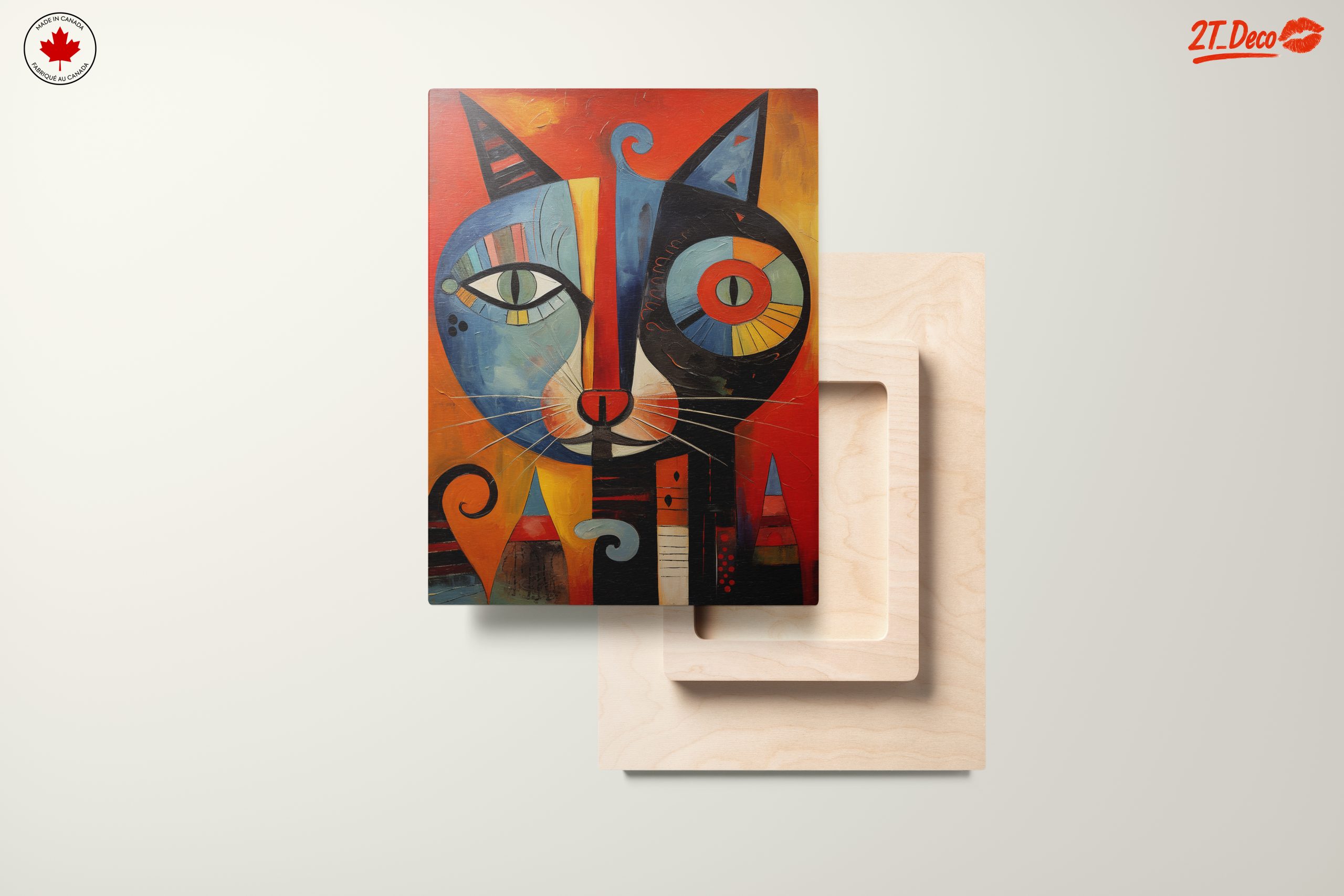 Stylized Colorful Cat Art - Image 11
