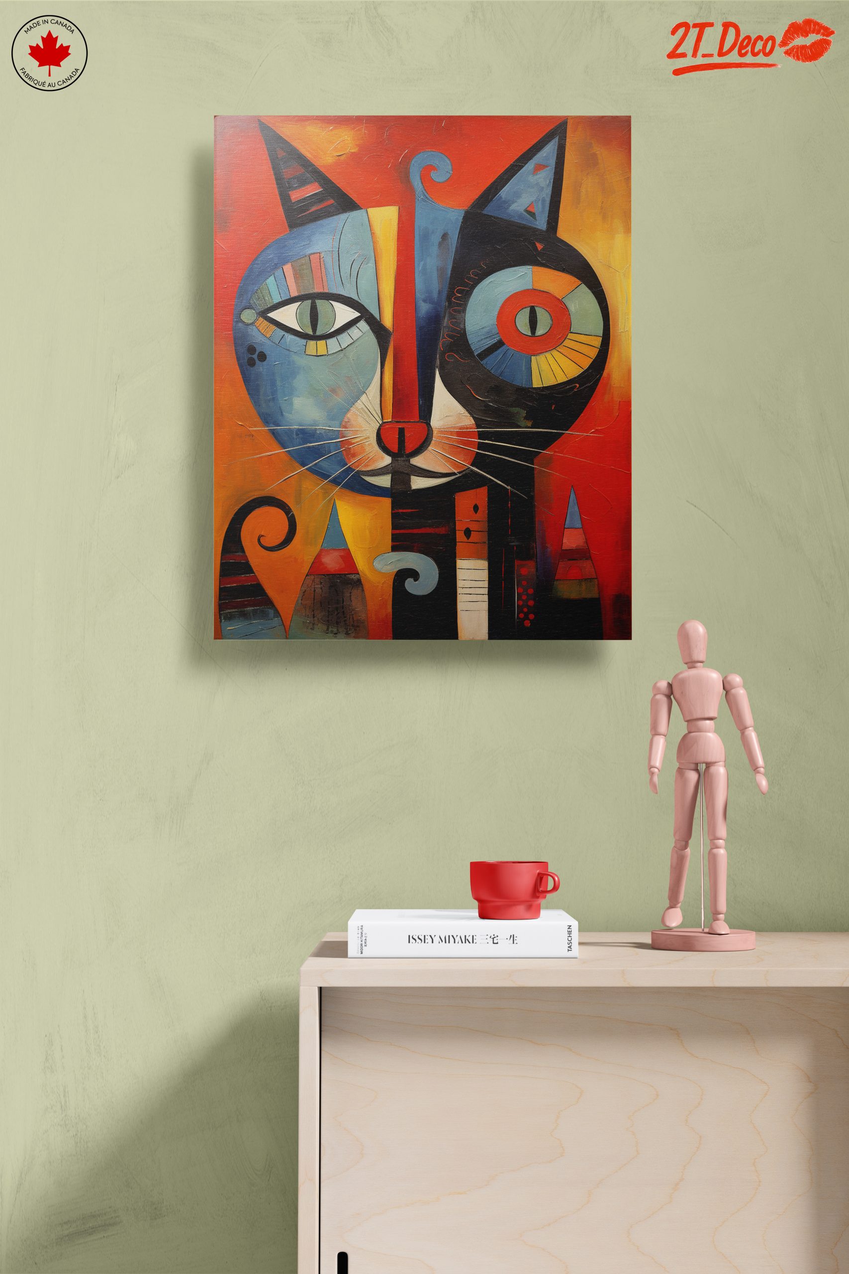 Stylized Colorful Cat Art - Image 14