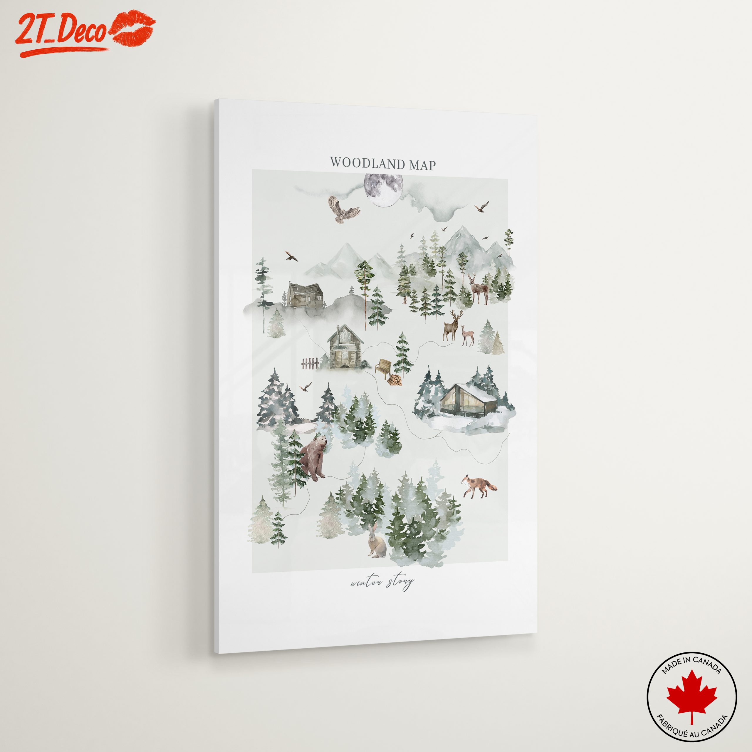 Whimsical Woodland Map Art - Image 6