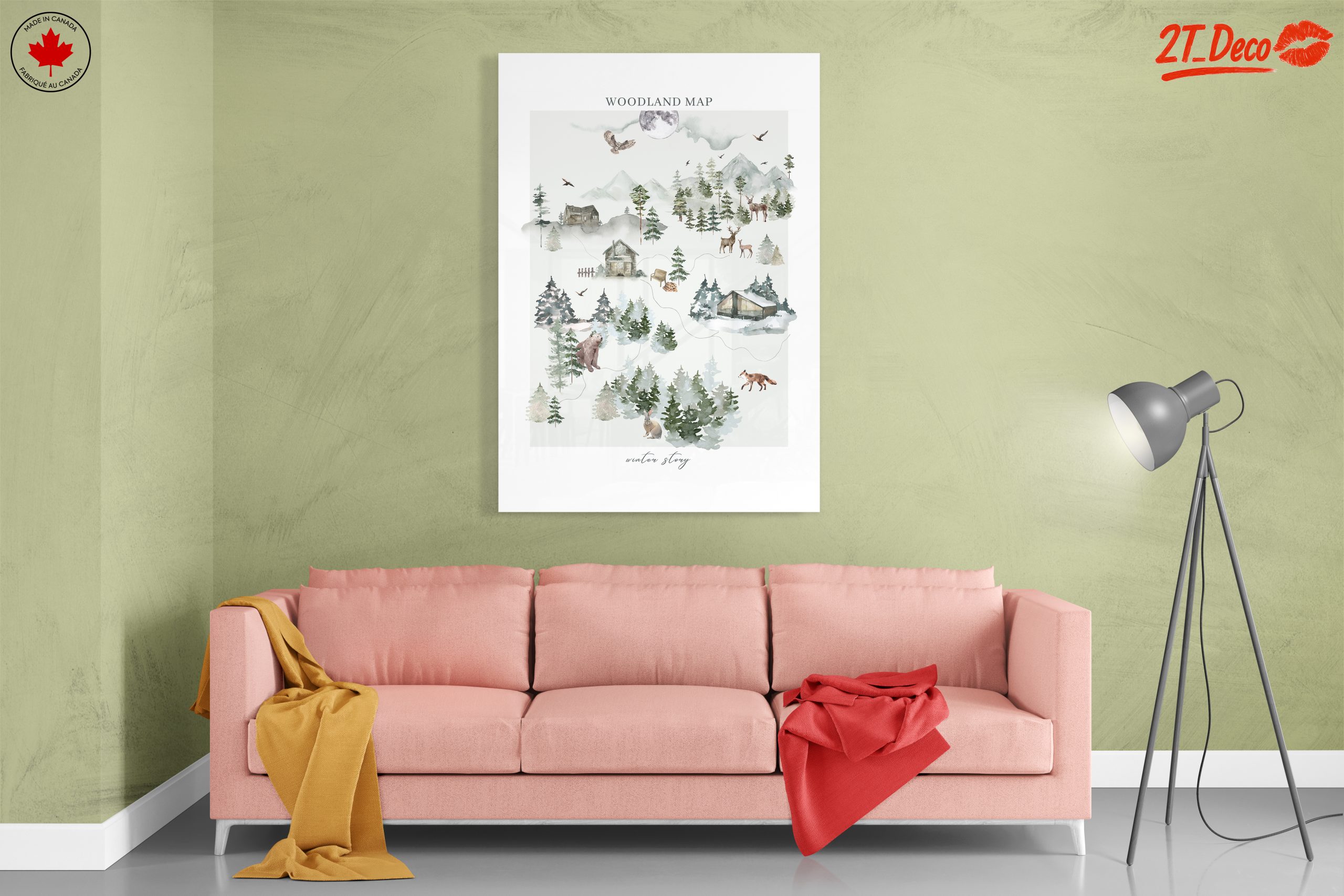 Whimsical Woodland Map Art - Image 7