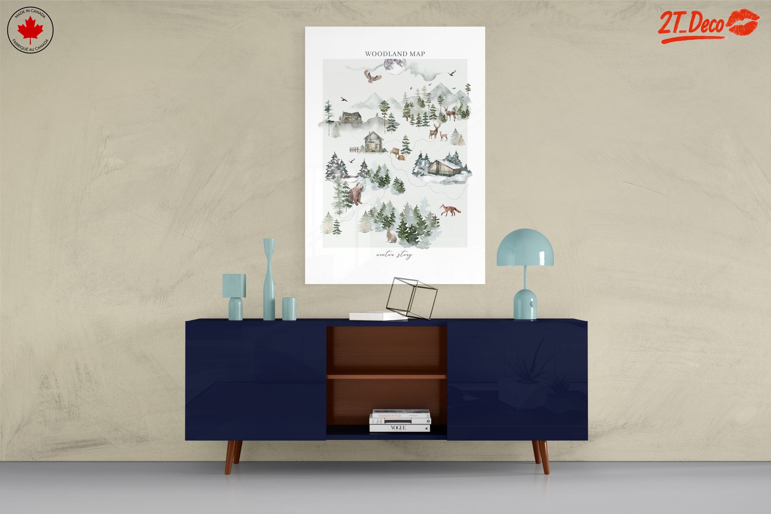 Whimsical Woodland Map Art - Image 8