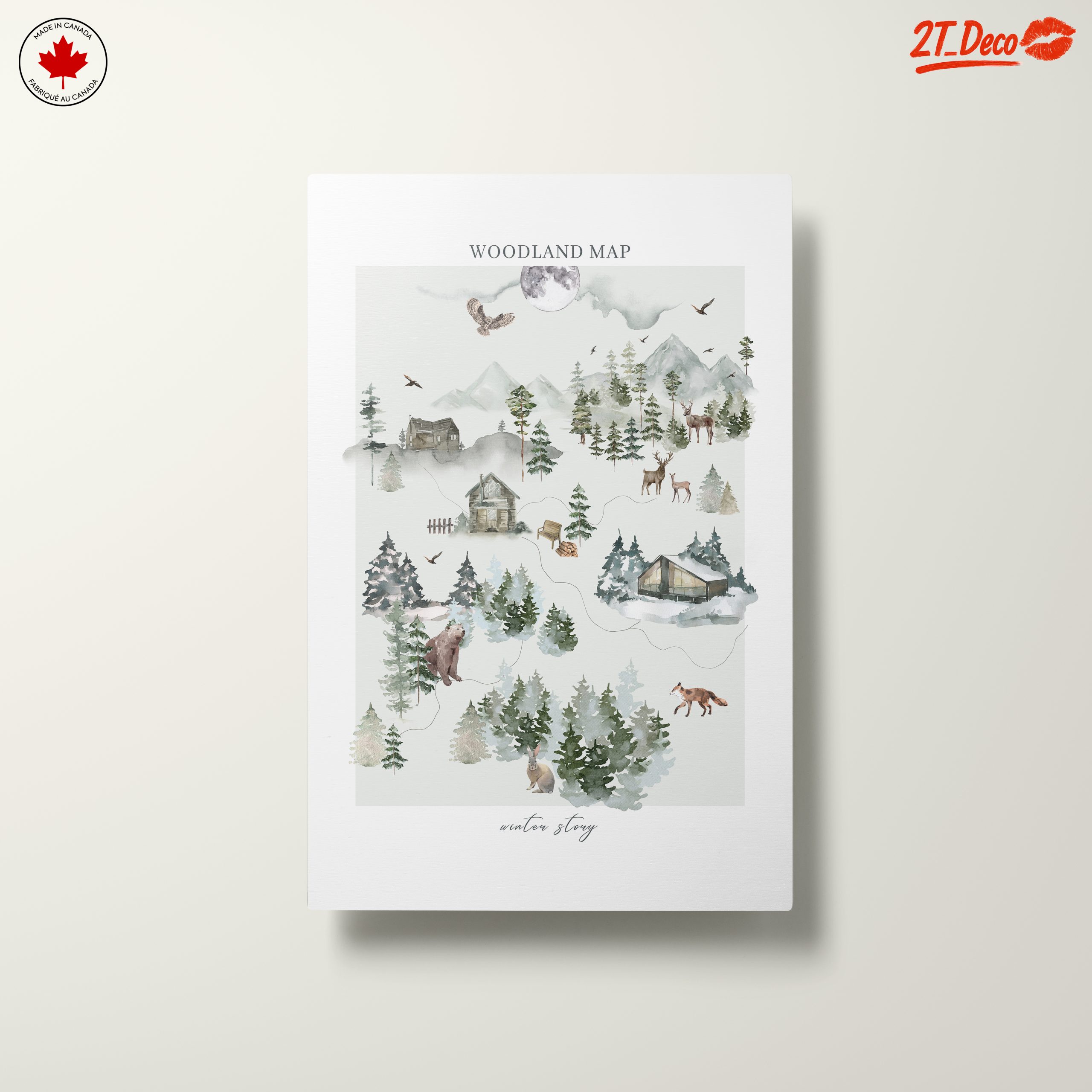 Whimsical Woodland Map Art - Image 10