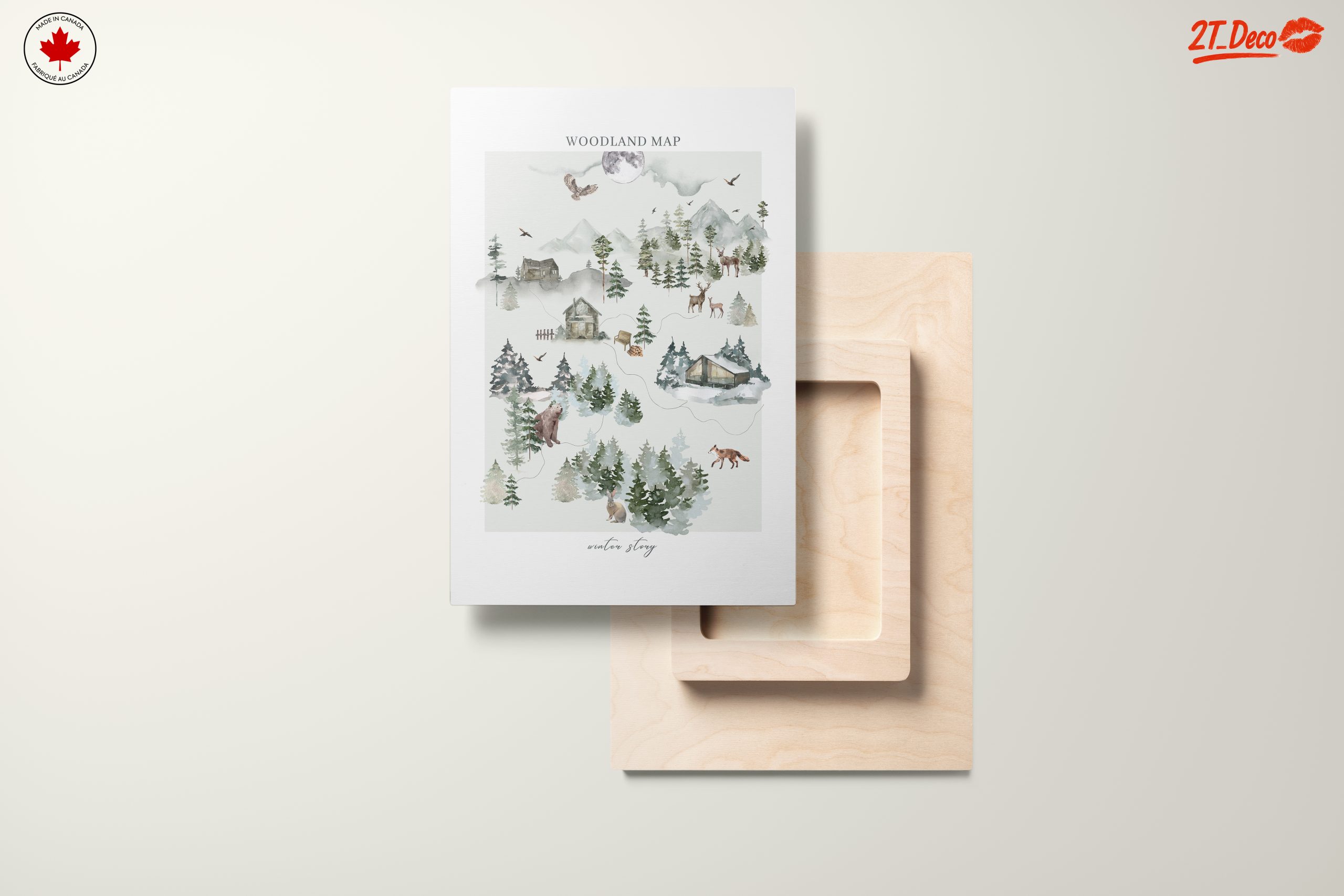Whimsical Woodland Map Art - Image 11