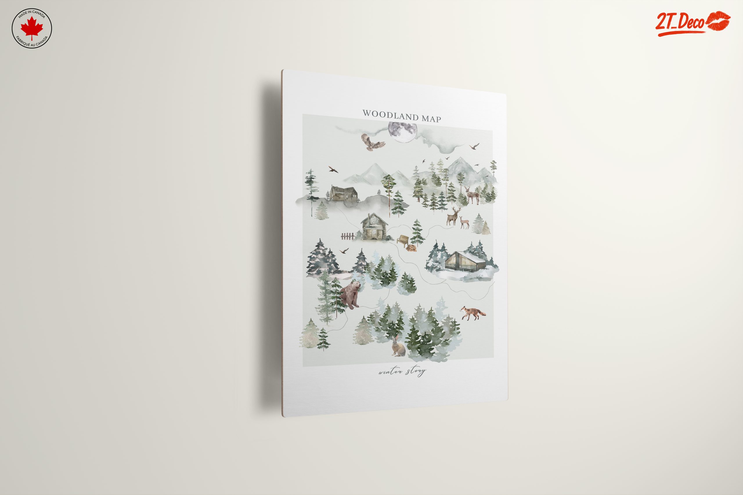 Whimsical Woodland Map Art - Image 13