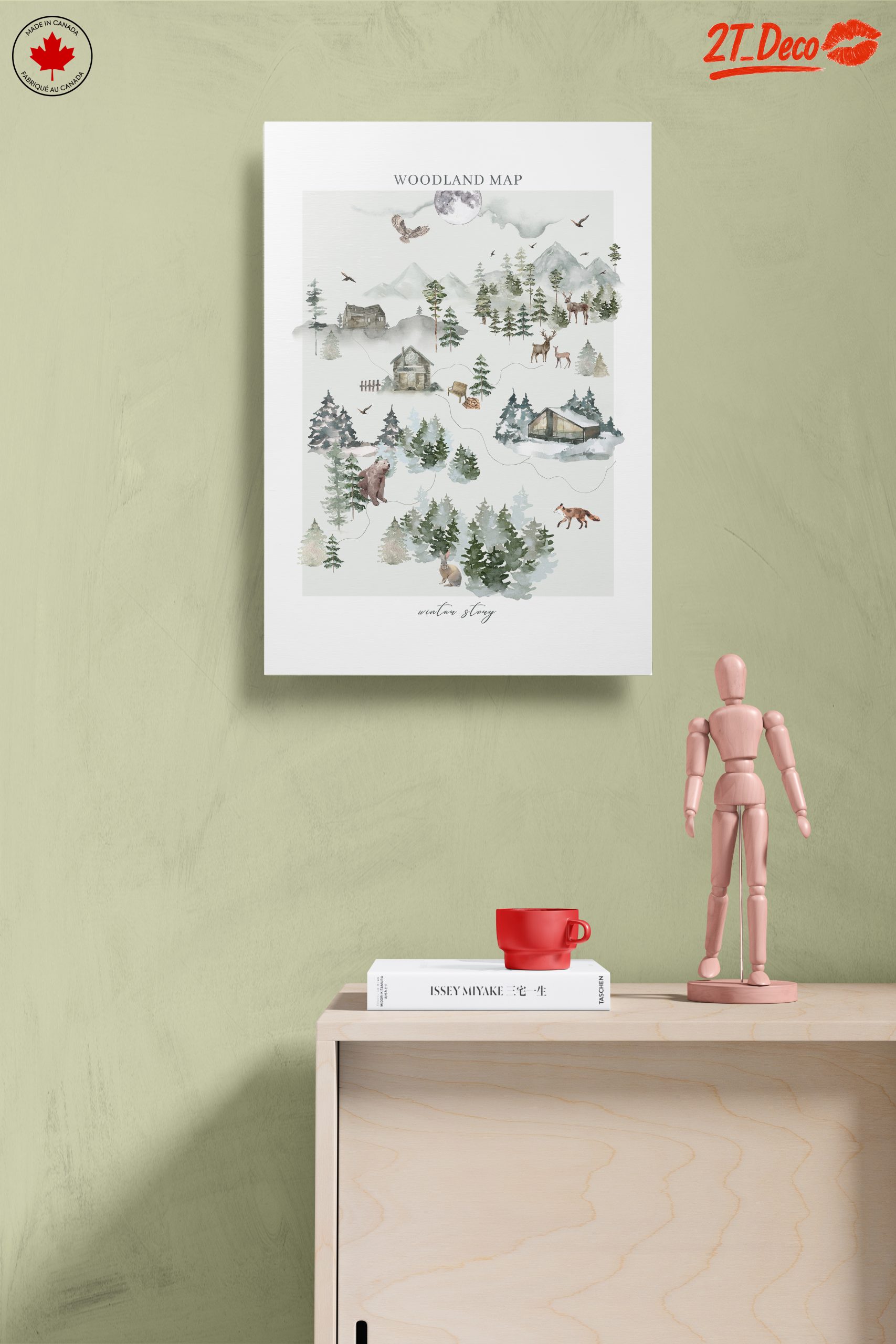 Whimsical Woodland Map Art - Image 14