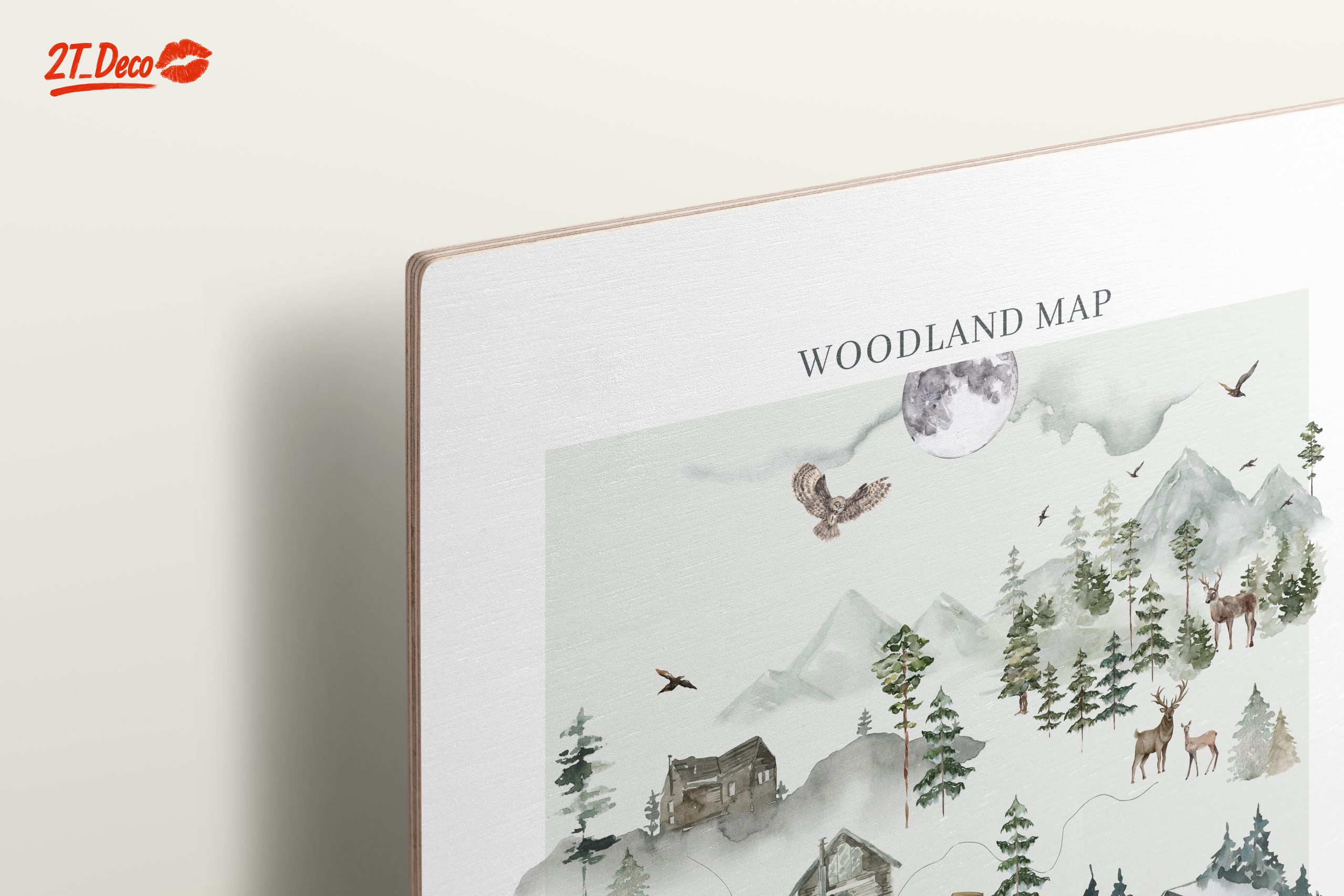 Whimsical Woodland Map Art - Image 15