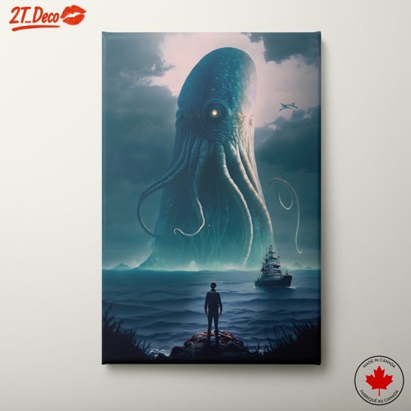 Majestic Fantasy Creature in Ocean Scene