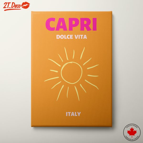 Capri Travel Artwork Featuring Dolce Vita
