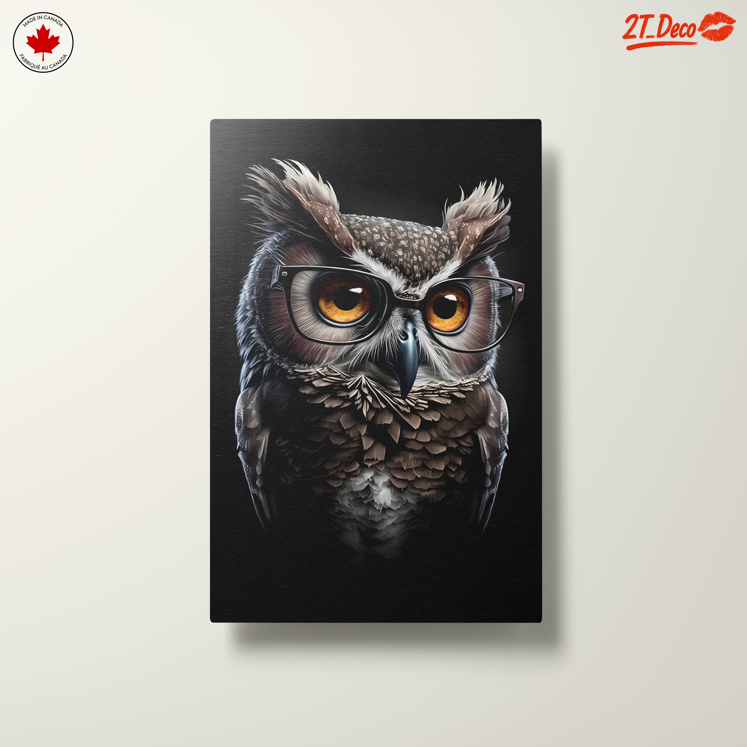 Whimsical Owl with Glasses Art - Image 10