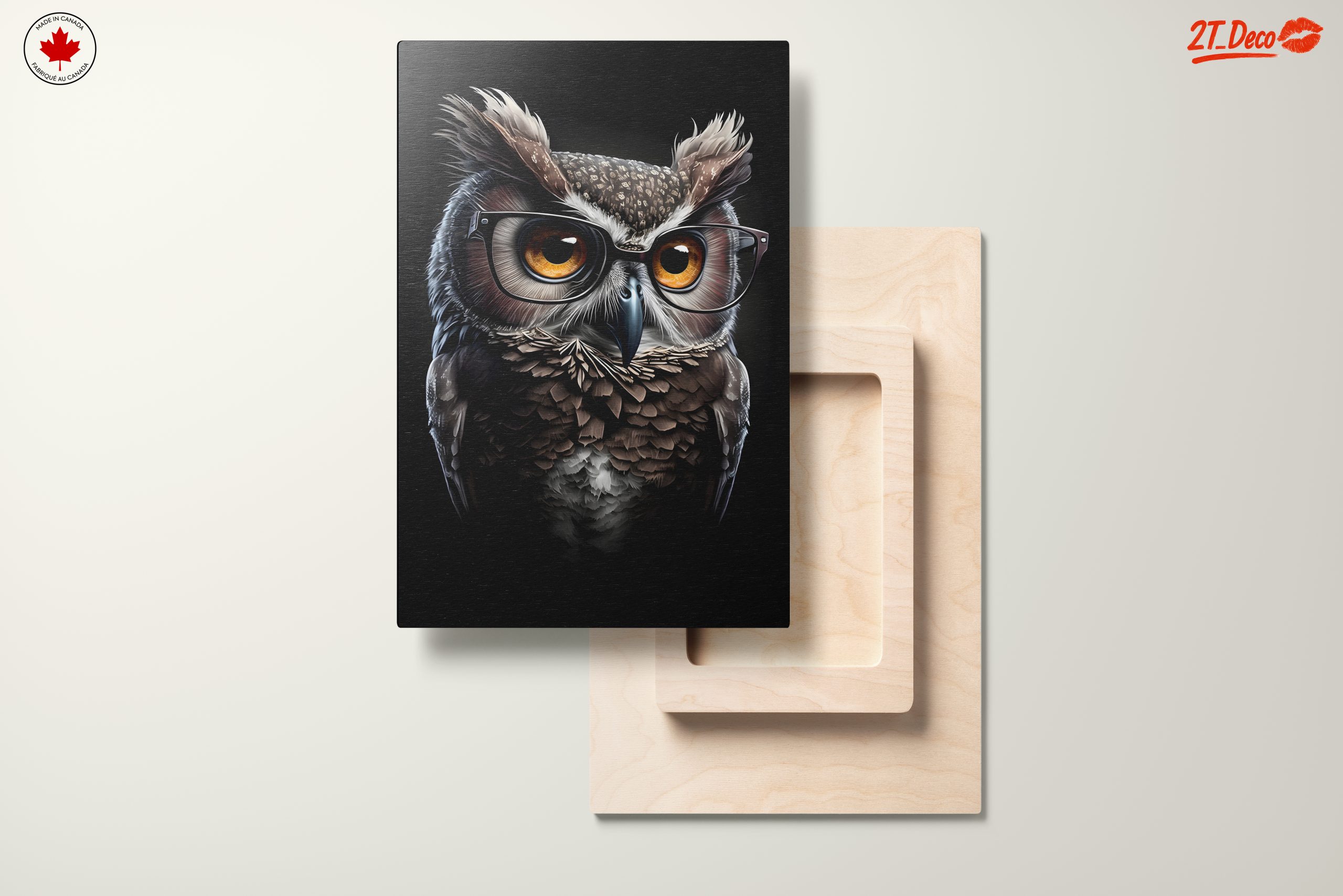 Whimsical Owl with Glasses Art - Image 11