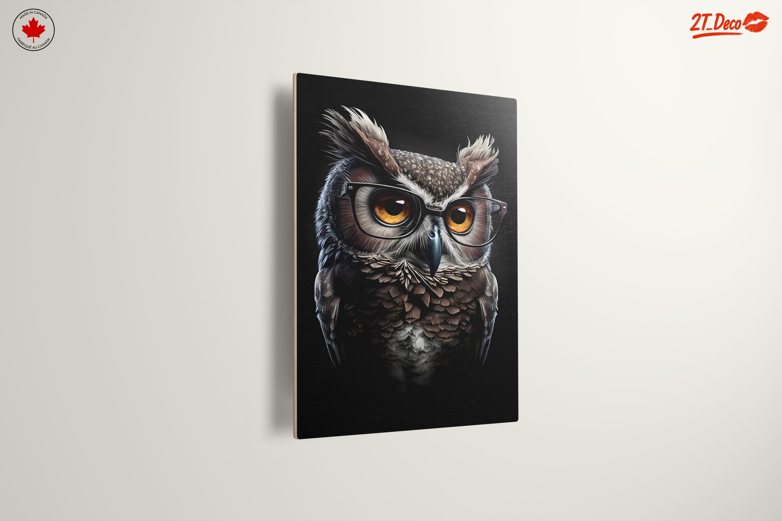 Whimsical Owl with Glasses Art - Image 13