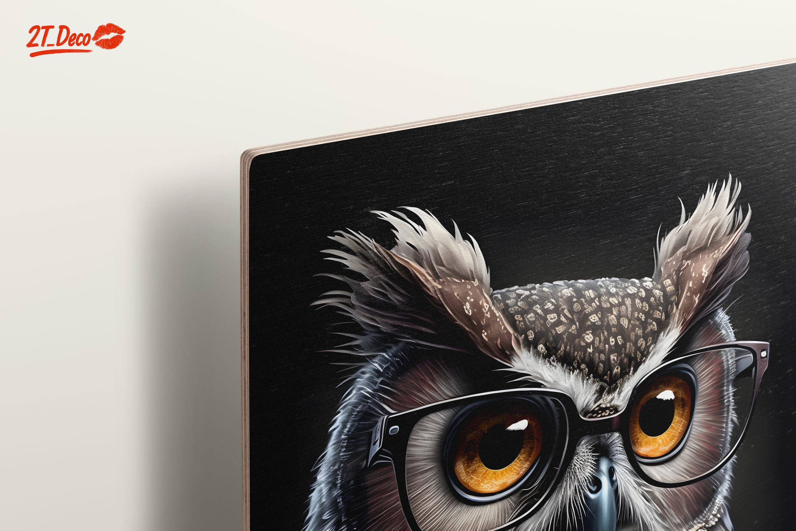 Whimsical Owl with Glasses Art - Image 15