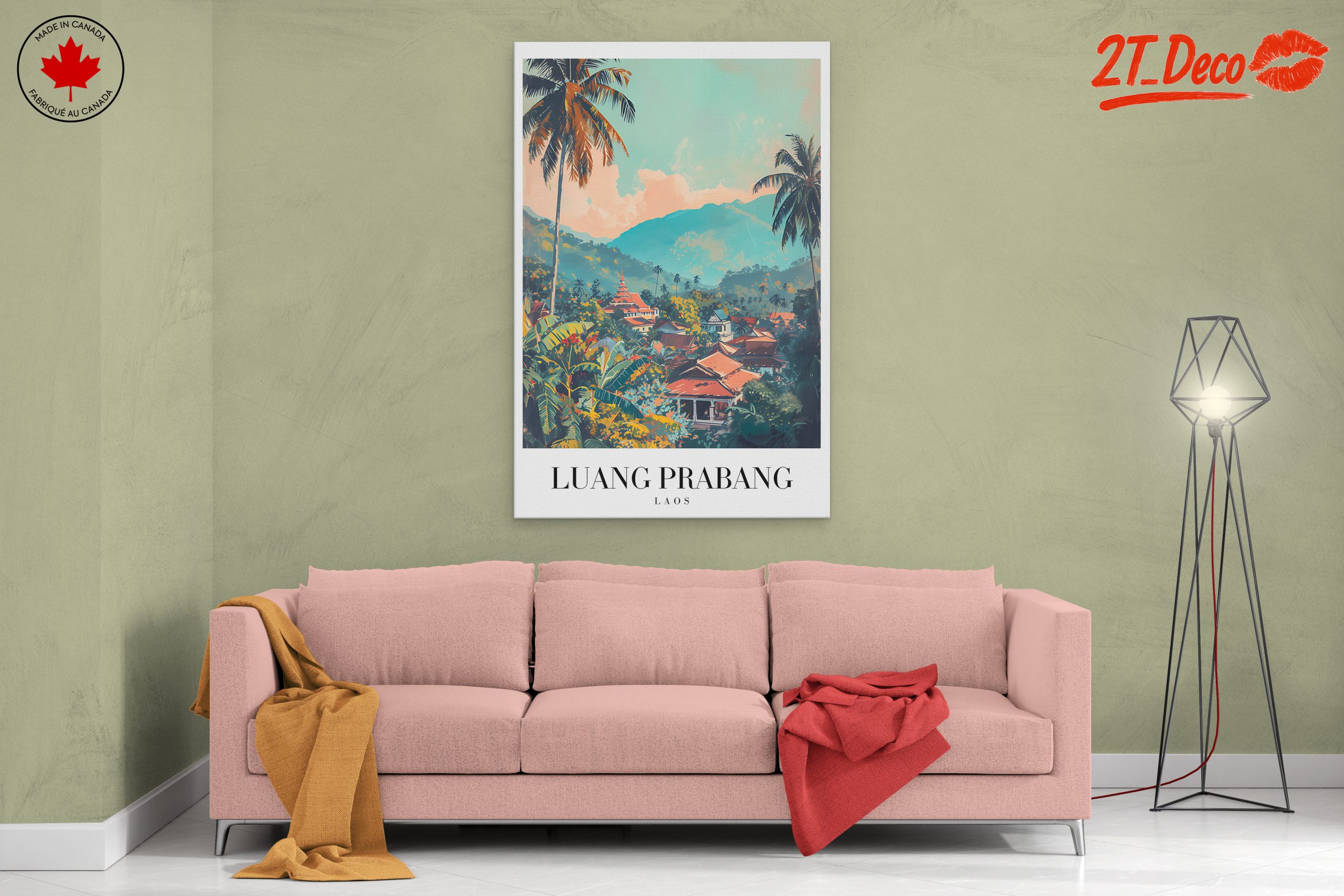Luang Prabang Laos Scenic Landscape Art - Image 2