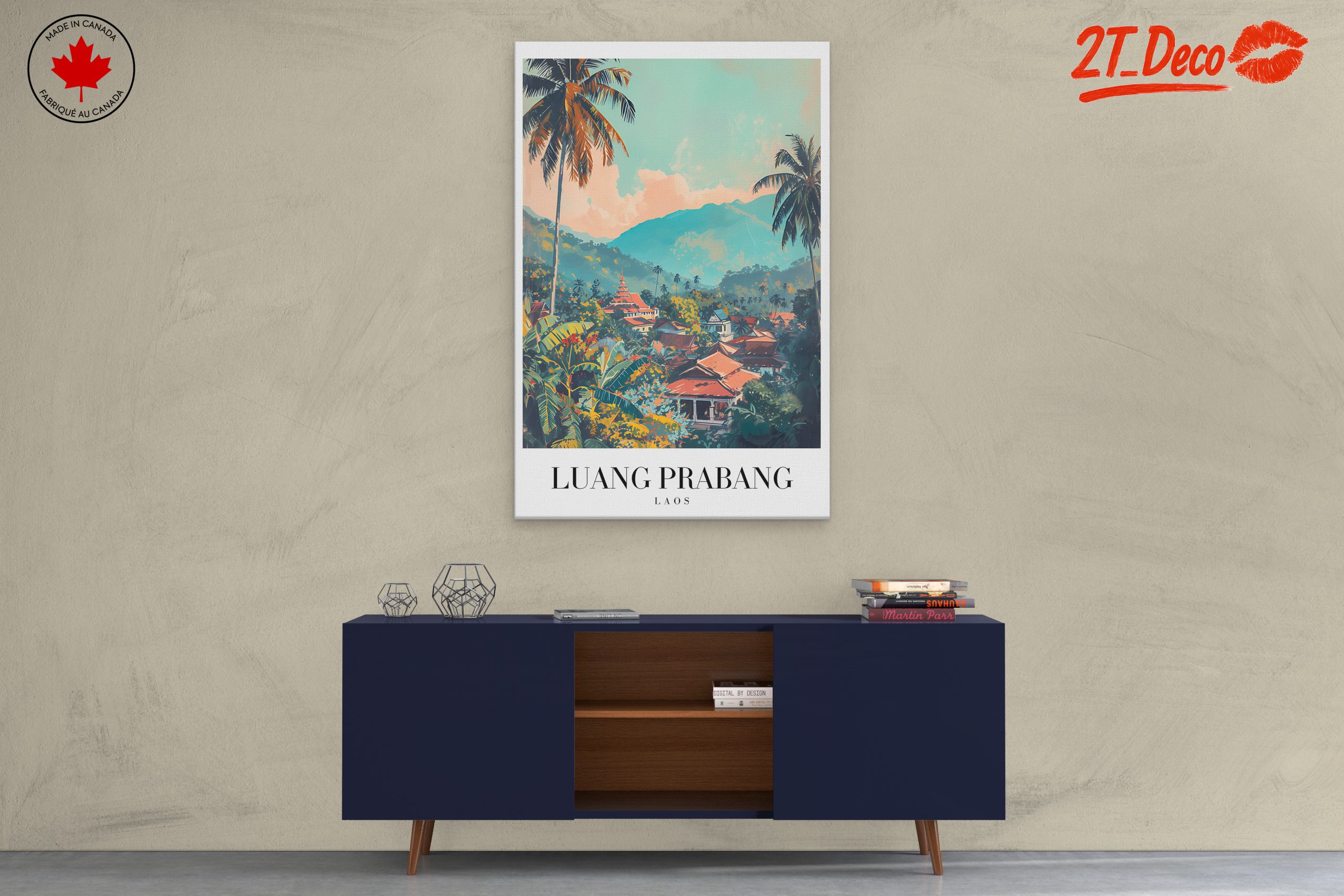 Luang Prabang Laos Scenic Landscape Art - Image 3