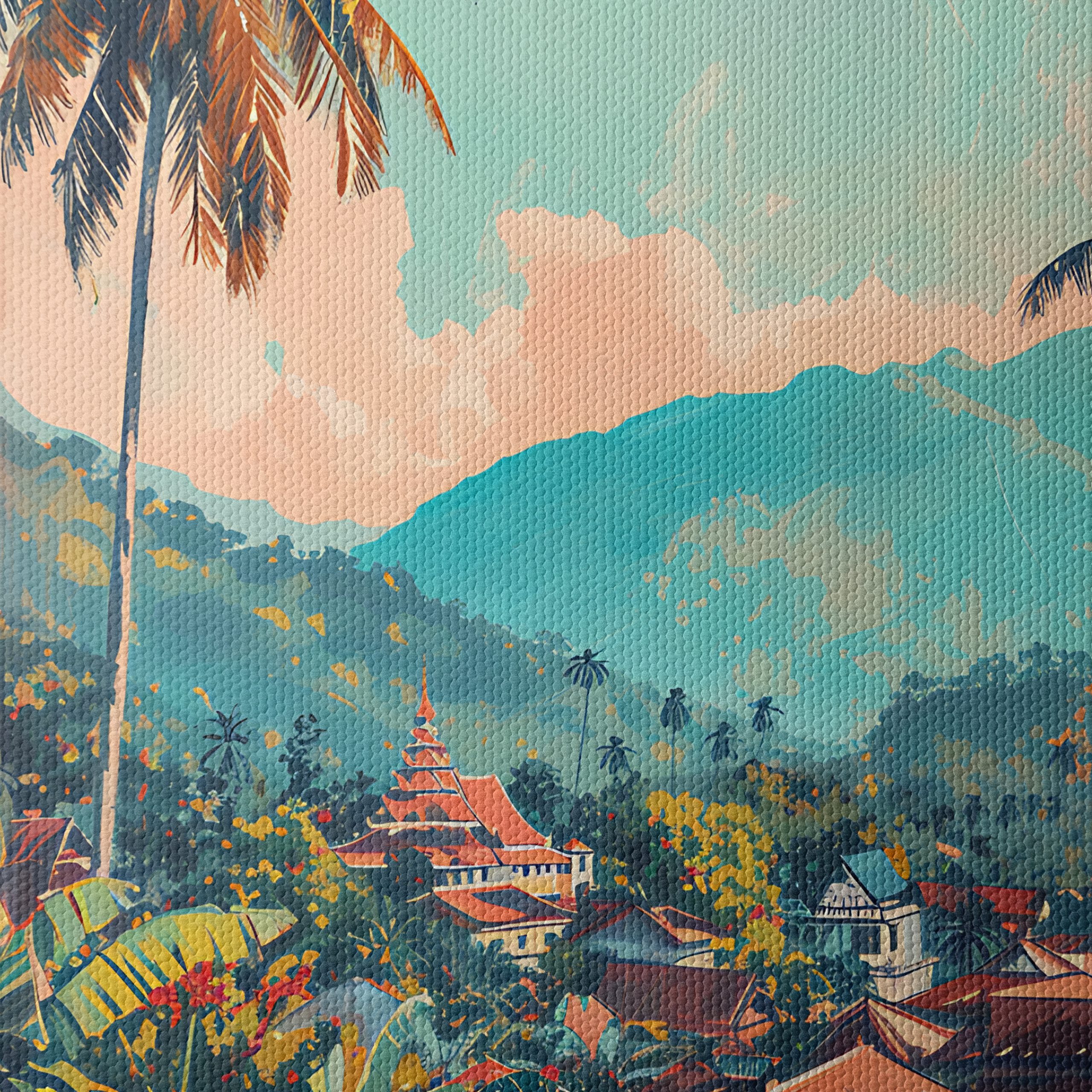 Luang Prabang Laos Scenic Landscape Art - Image 4