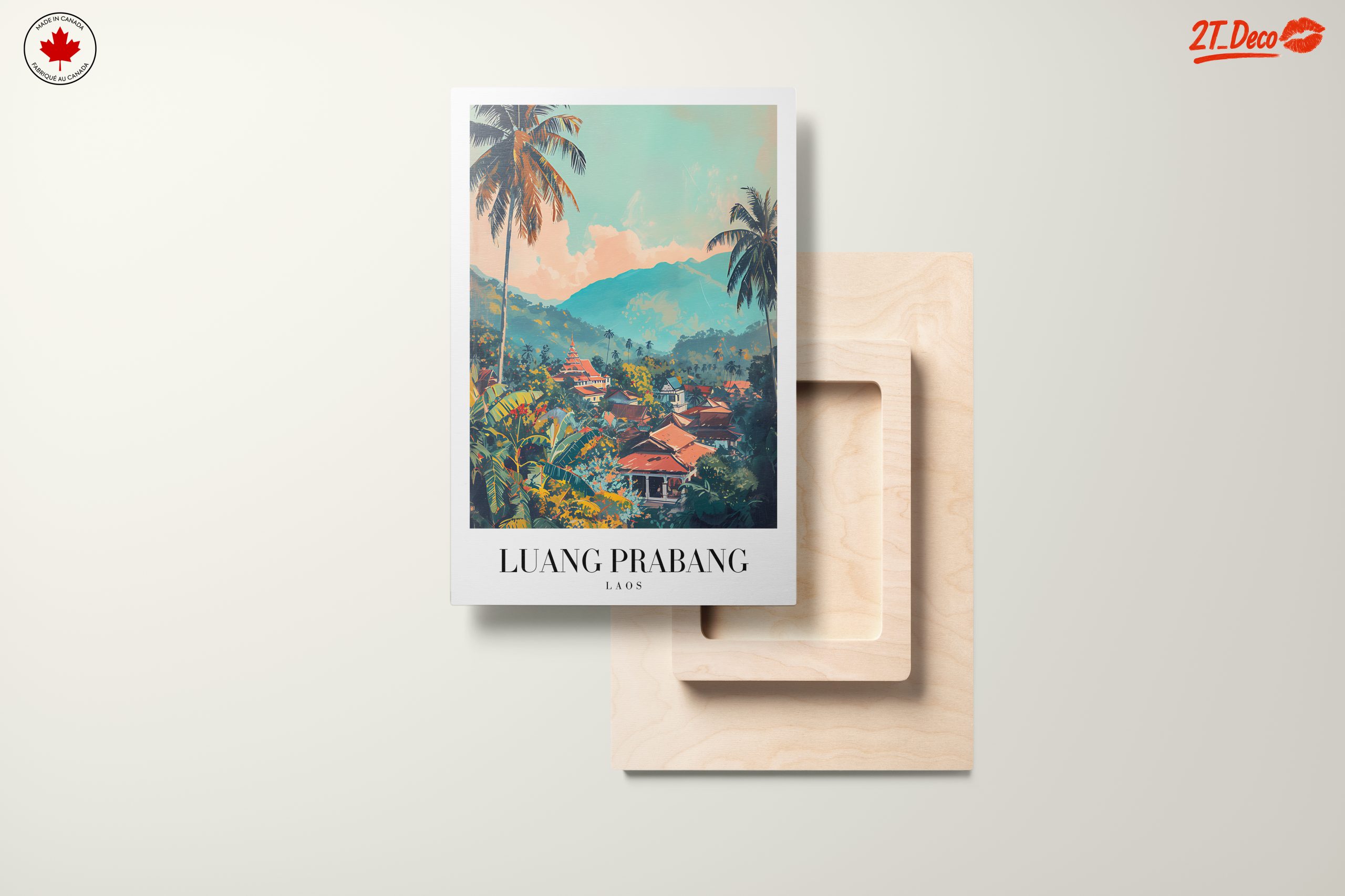 Luang Prabang Laos Scenic Landscape Art - Image 11