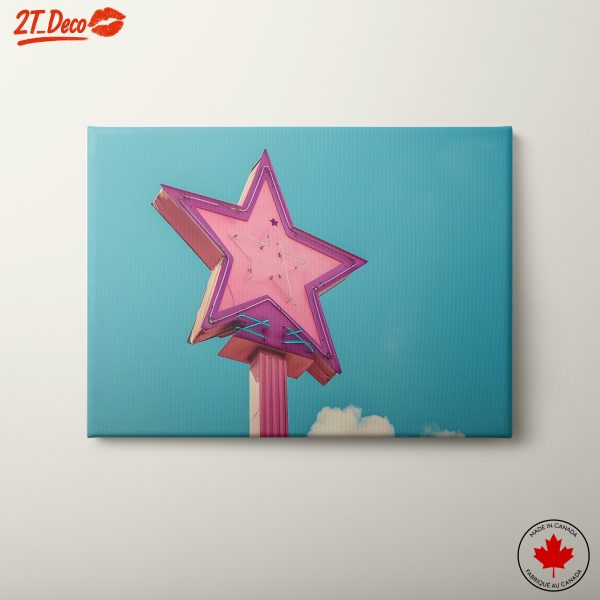 Vibrant Star Sign Against Blue Sky