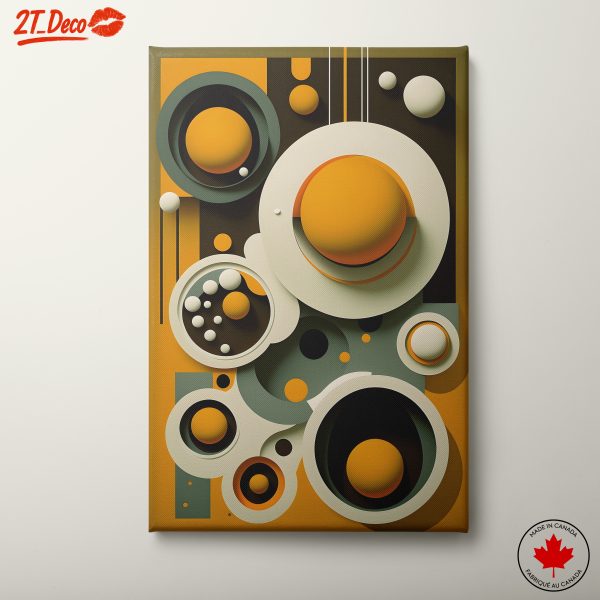 Vibrant Dynamic Abstract Art with Geometric Shapes