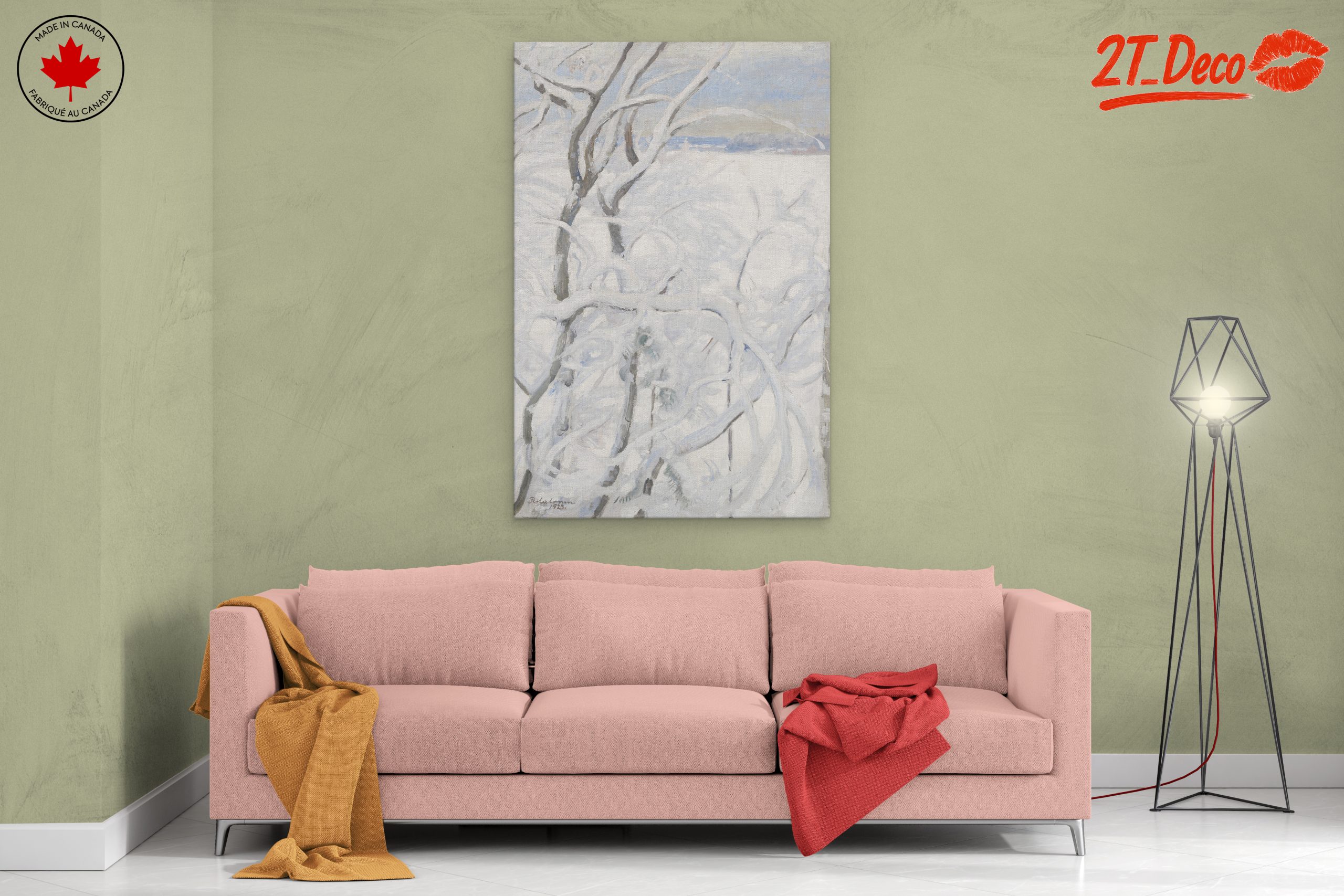 Abstract Winter Landscape with Snowy Branches - Image 2