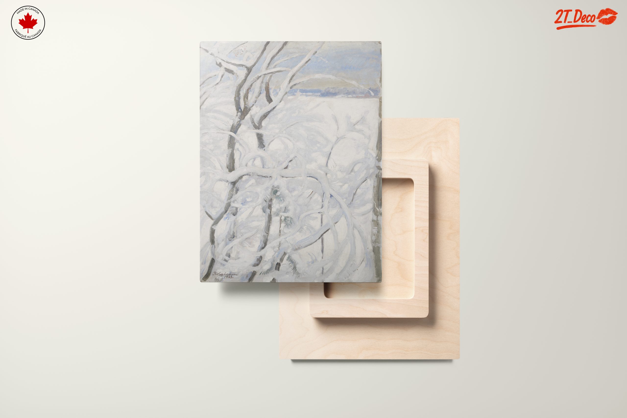 Abstract Winter Landscape with Snowy Branches - Image 11