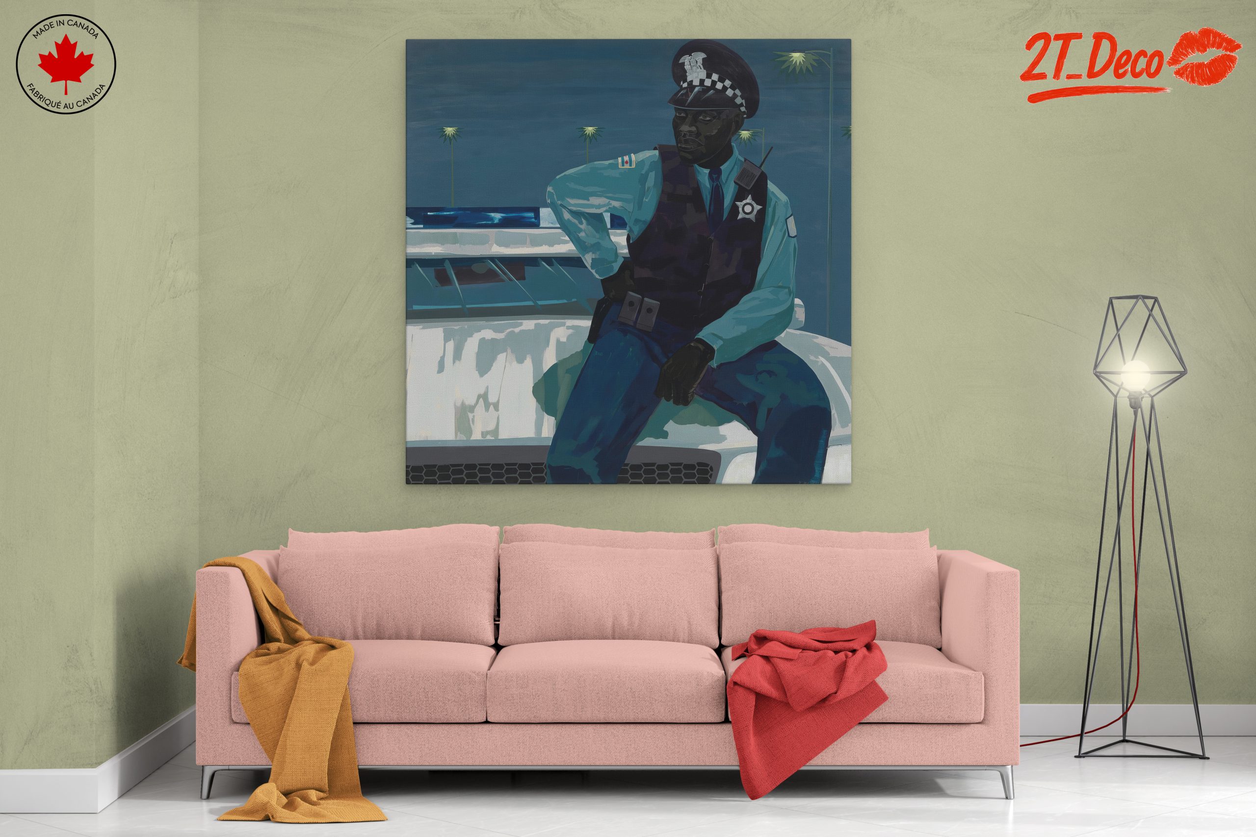 Stylized Contemporary Portrait of a Police Officer - Image 2
