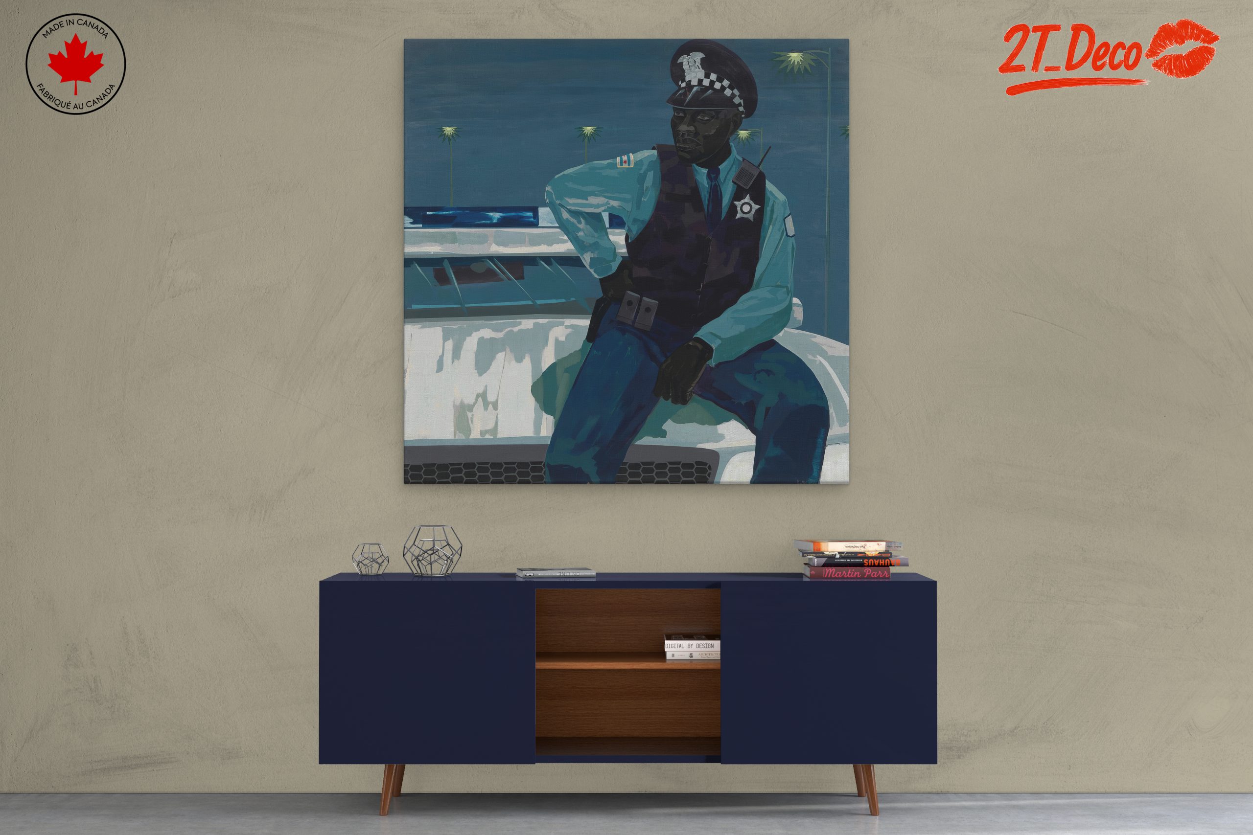 Stylized Contemporary Portrait of a Police Officer - Image 3
