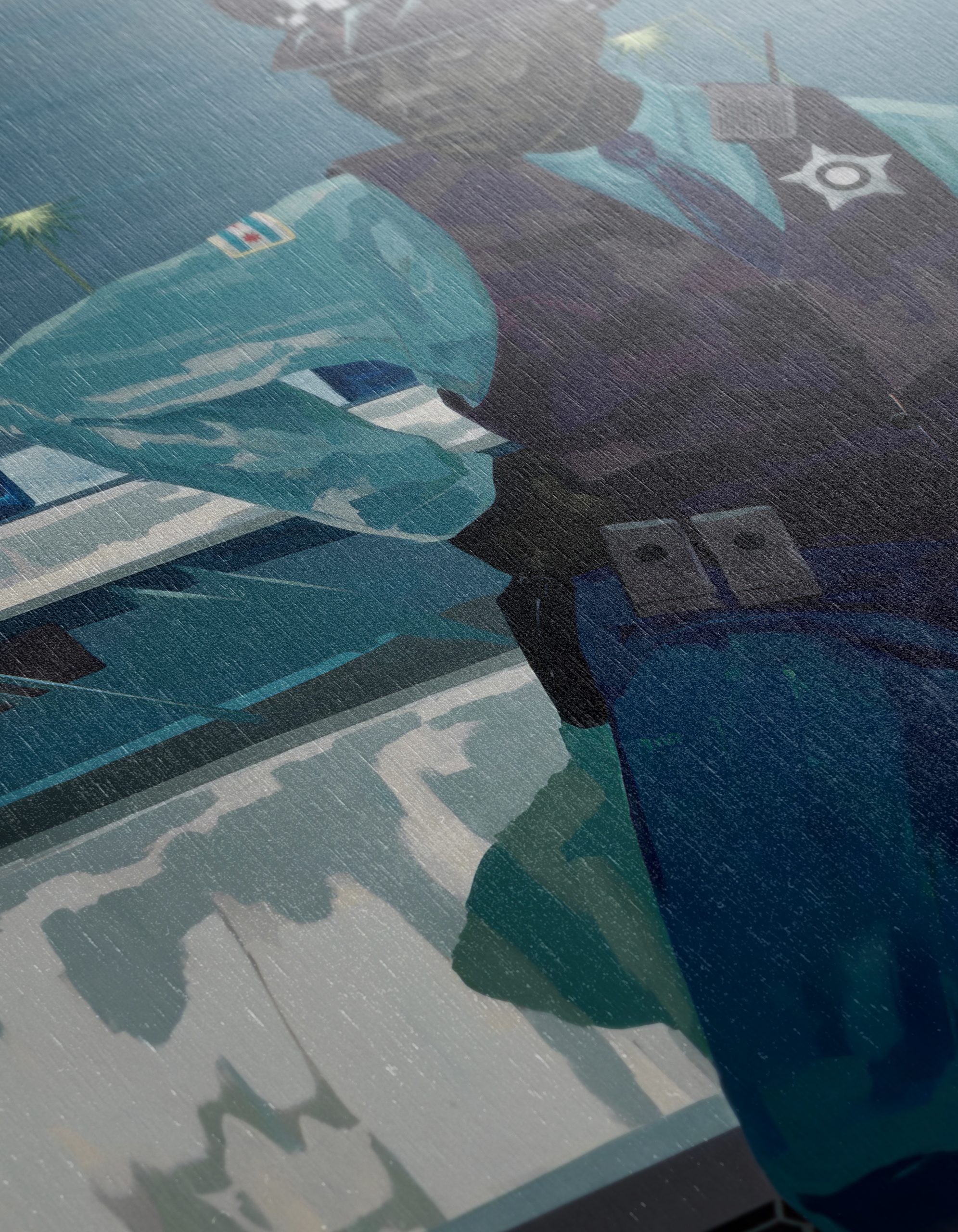Stylized Contemporary Portrait of a Police Officer - Image 12