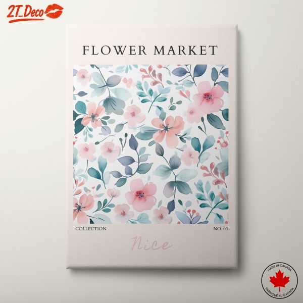 Charming Floral Flower Market Artwork