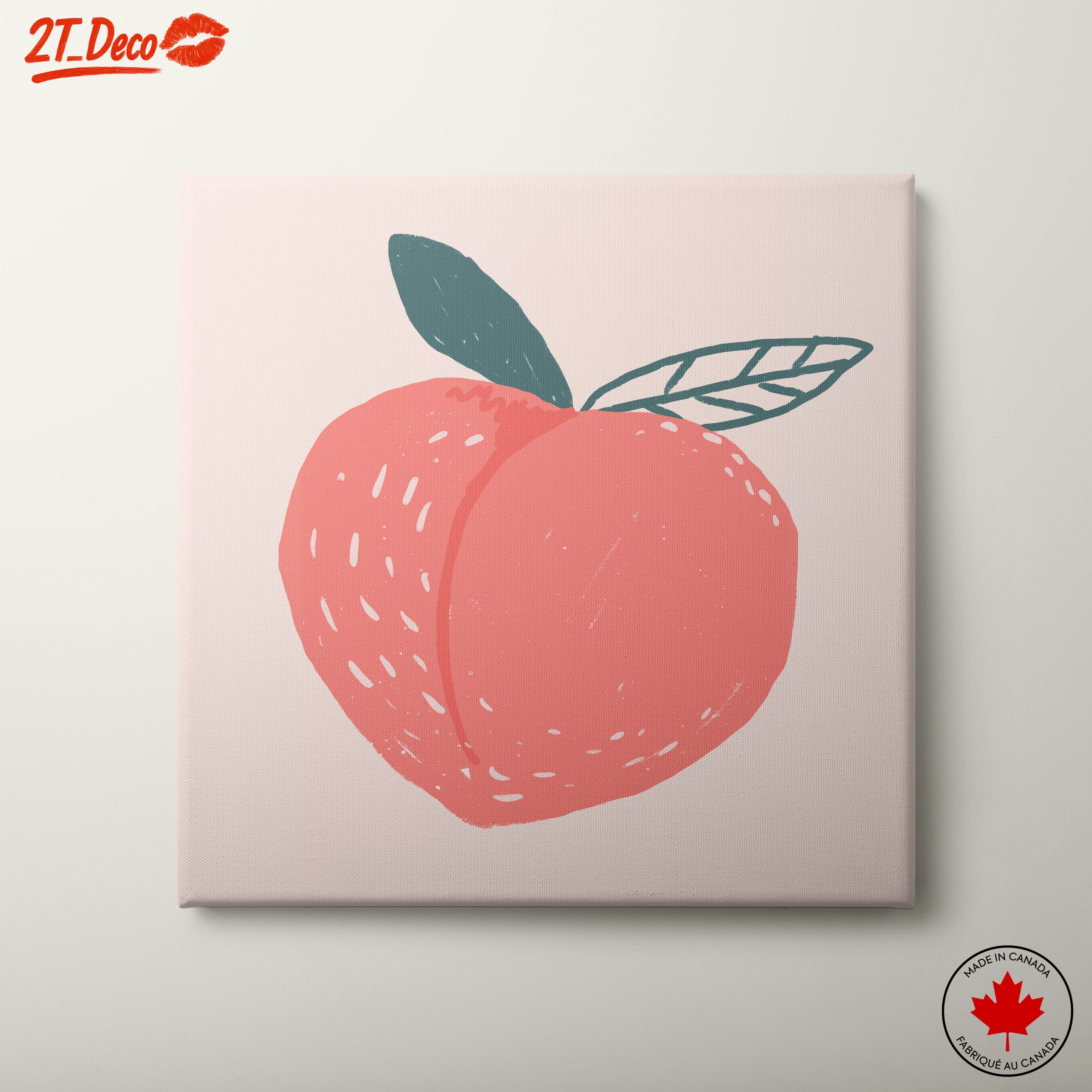 Stylized Abstract Peach Illustration