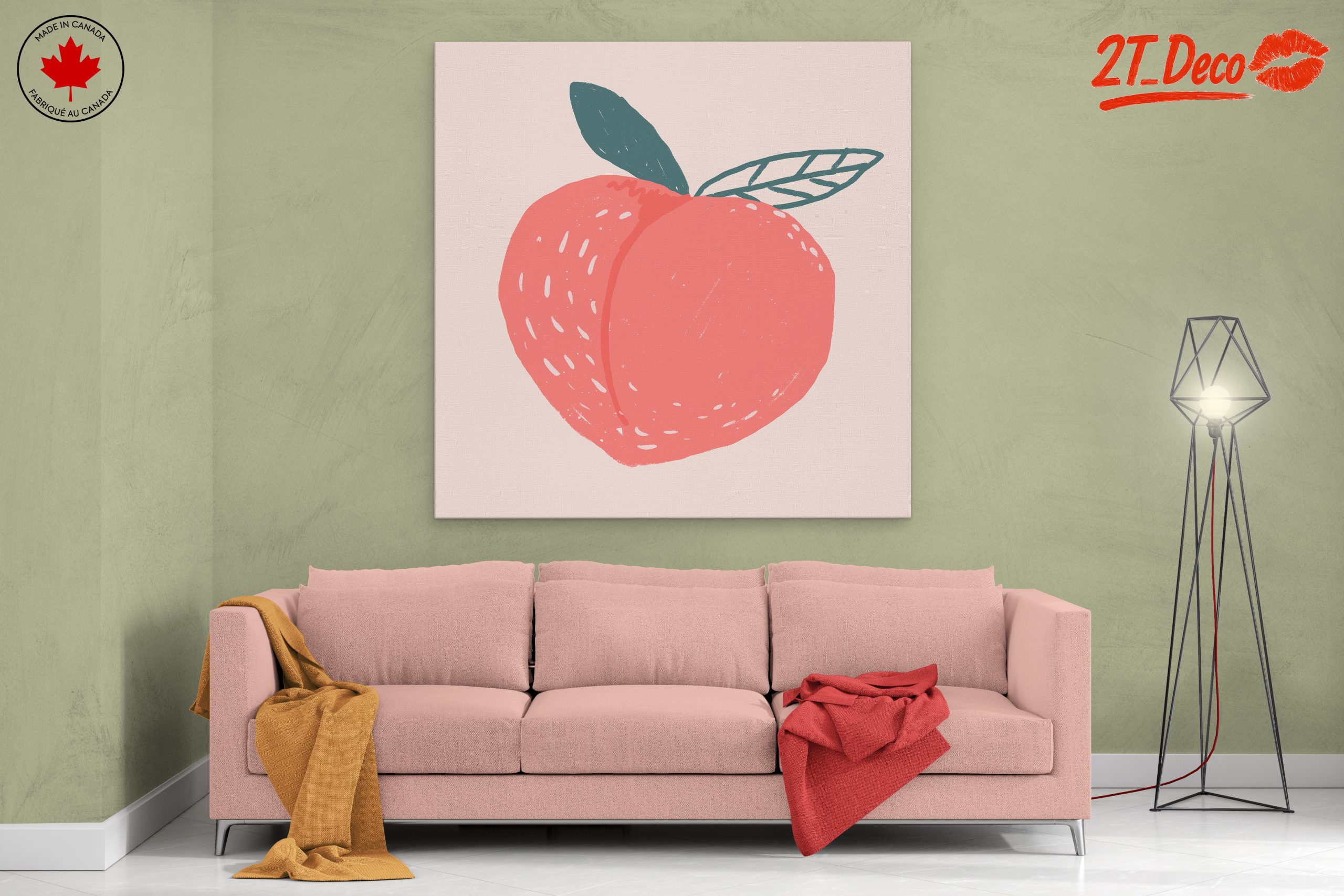 Stylized Abstract Peach Illustration - Image 2