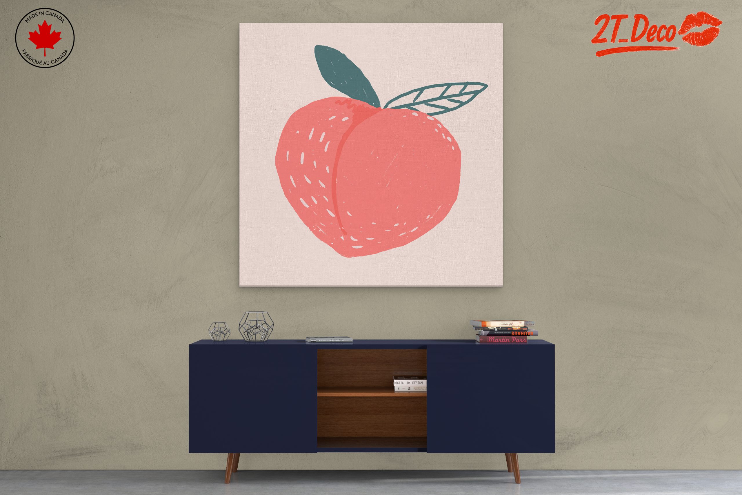 Stylized Abstract Peach Illustration - Image 3
