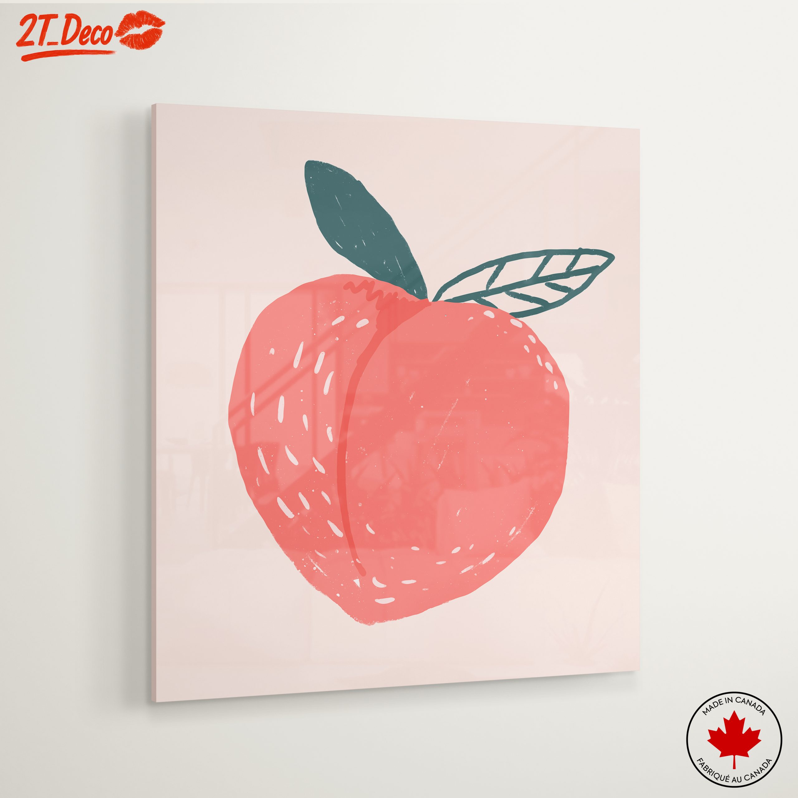 Stylized Abstract Peach Illustration - Image 6