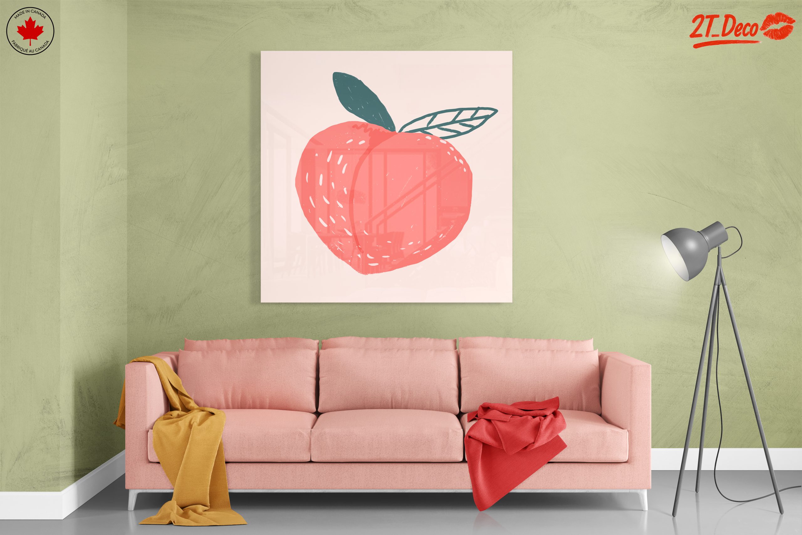 Stylized Abstract Peach Illustration - Image 7