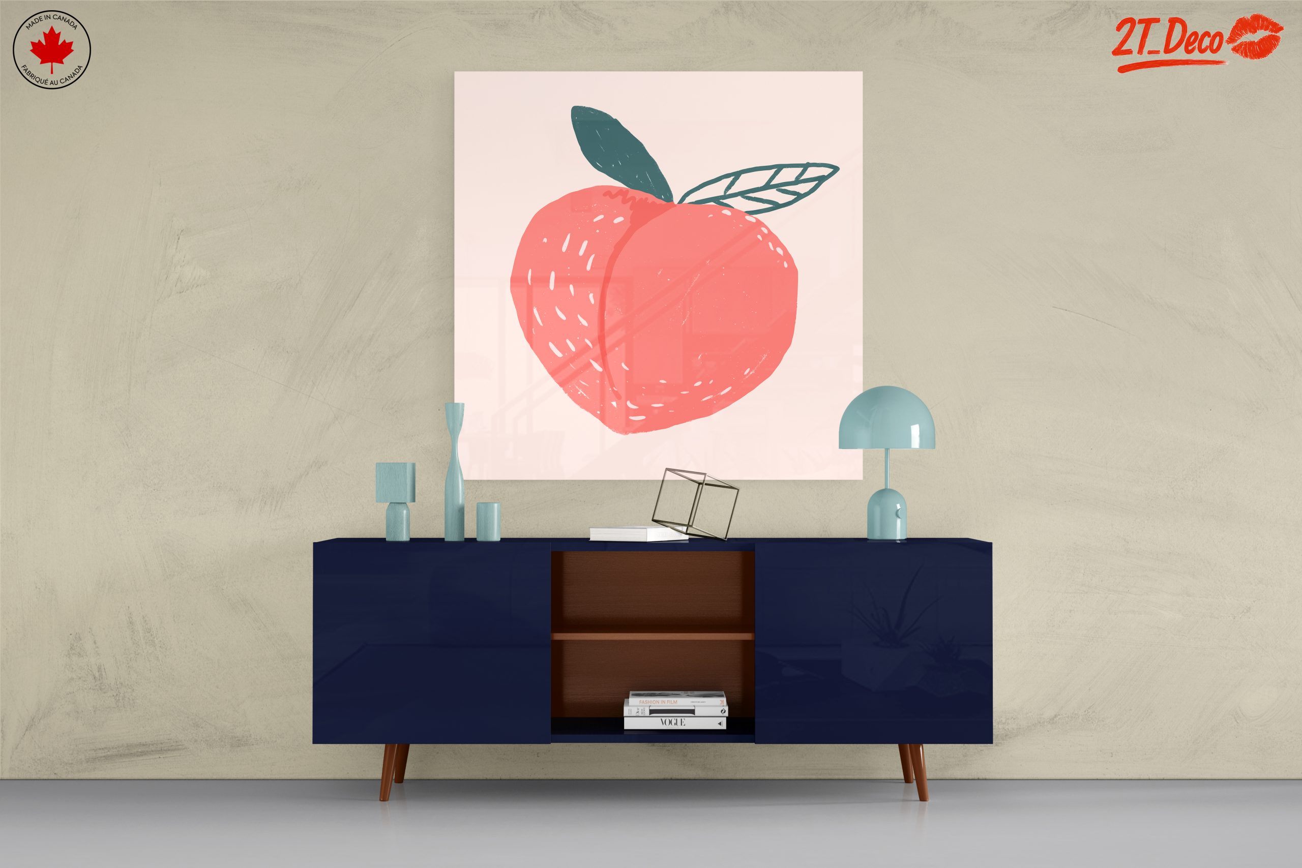 Stylized Abstract Peach Illustration - Image 8