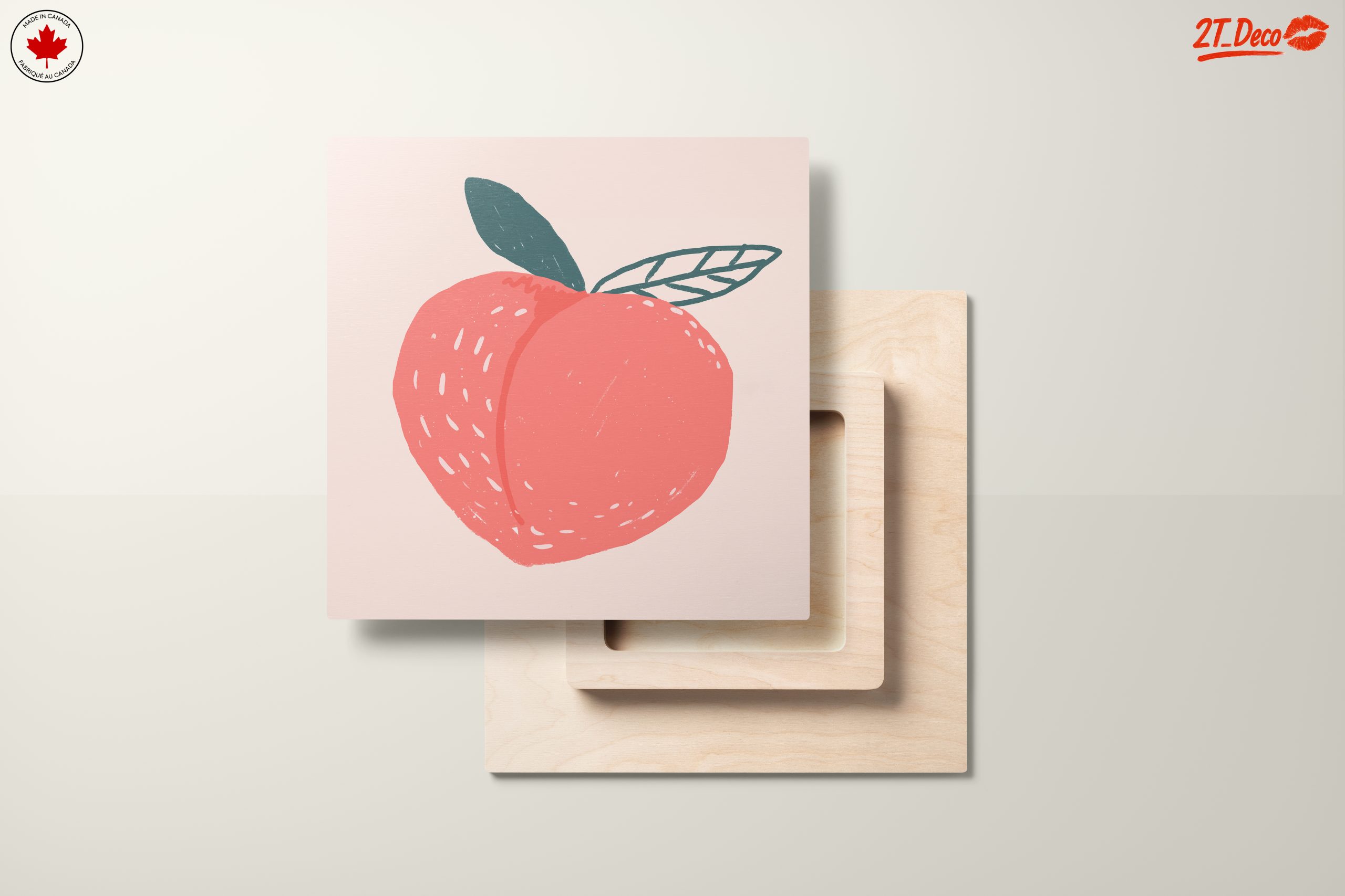 Stylized Abstract Peach Illustration - Image 11