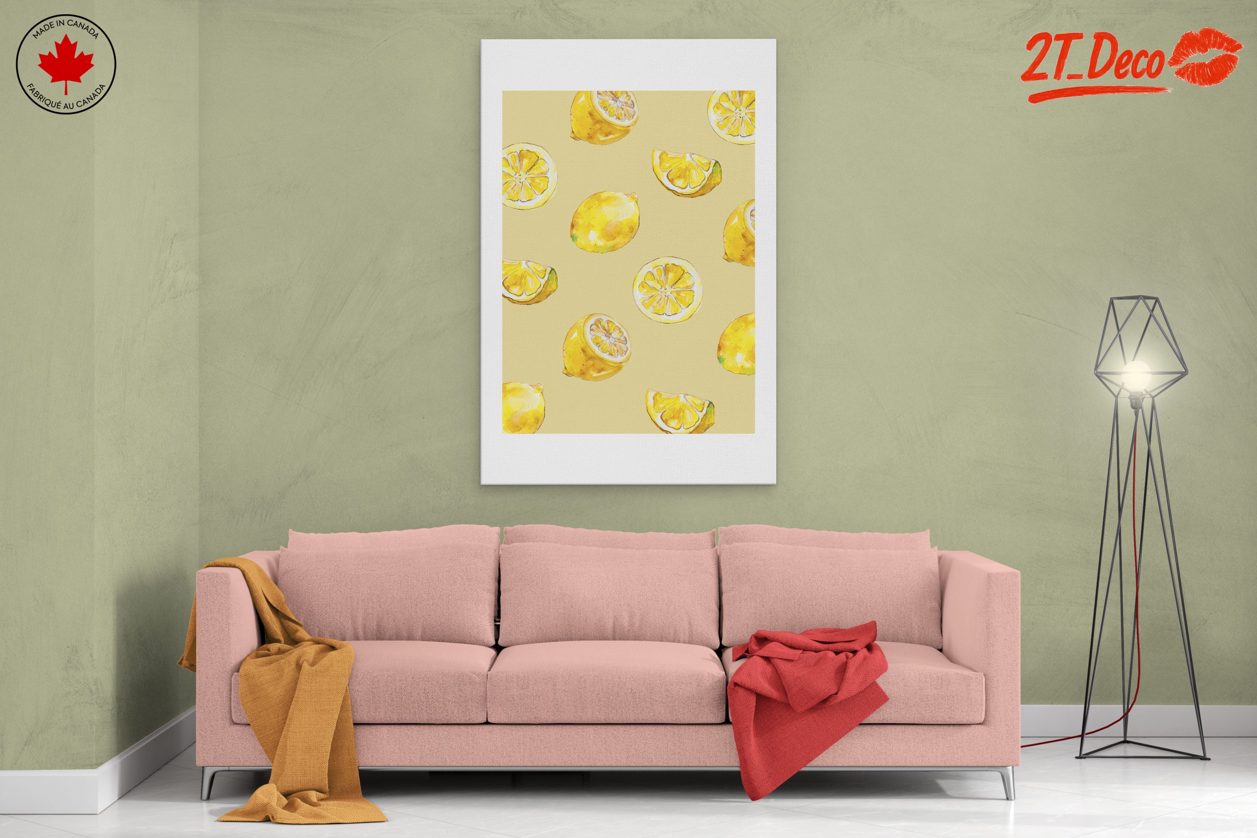 Vibrant Abstract Lemon Art 4 - Image 2
