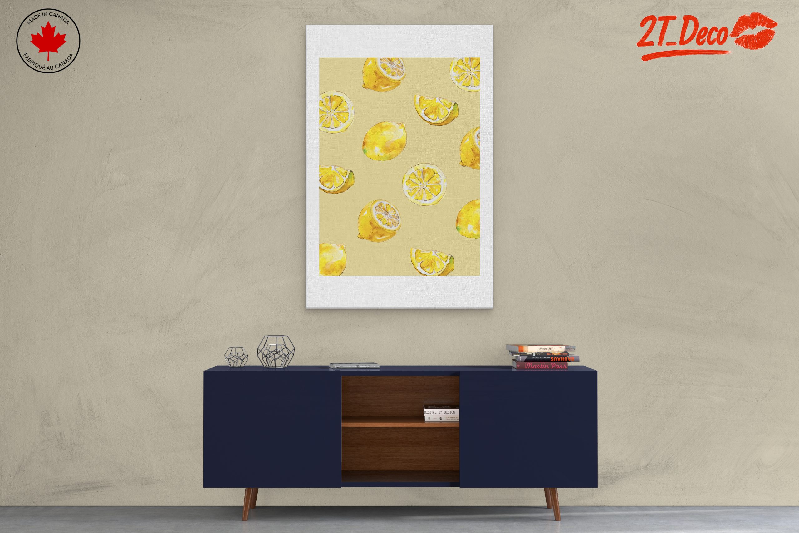 Vibrant Abstract Lemon Art 4 - Image 3