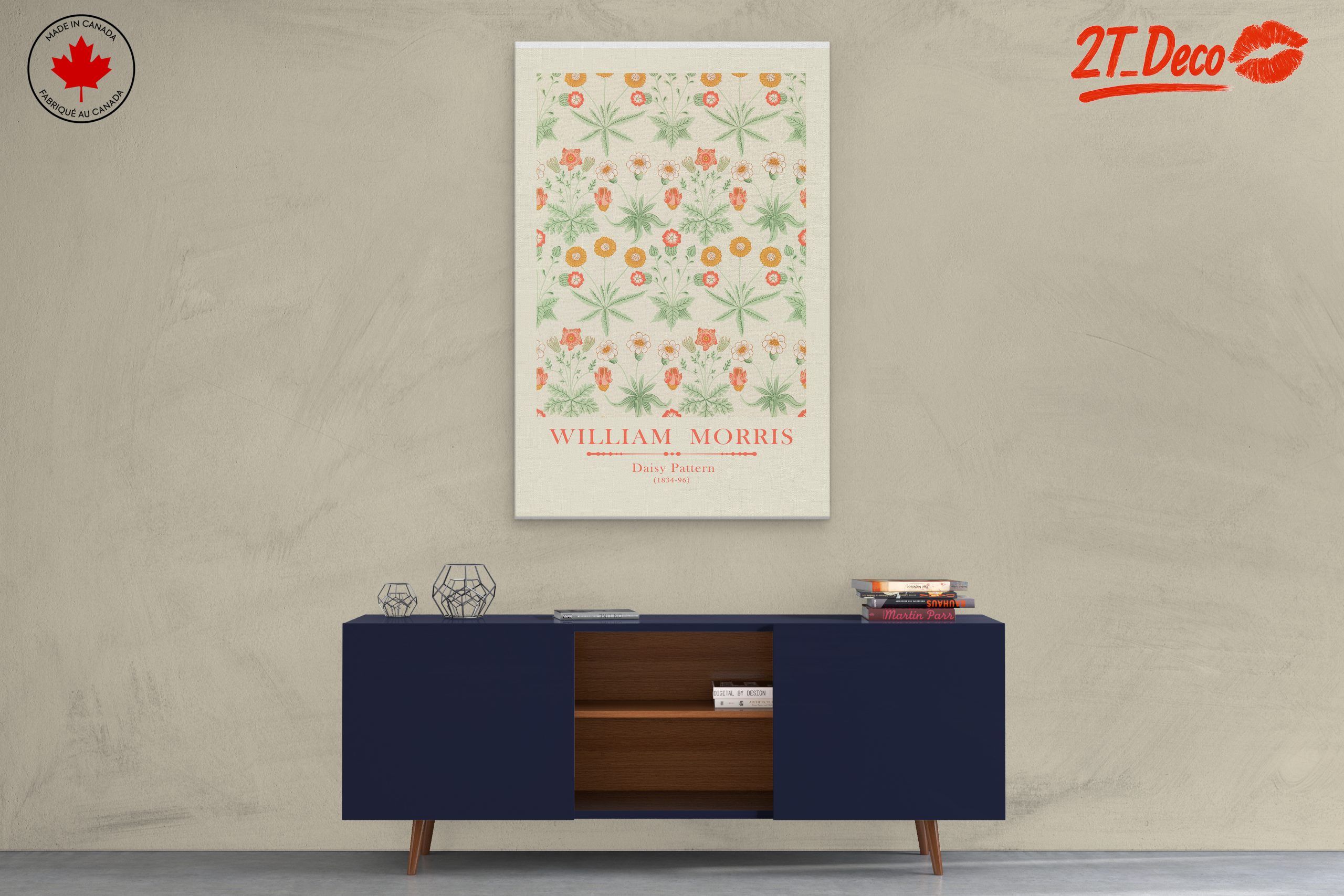 William Morris Daisy Pattern Floral Art - Image 3