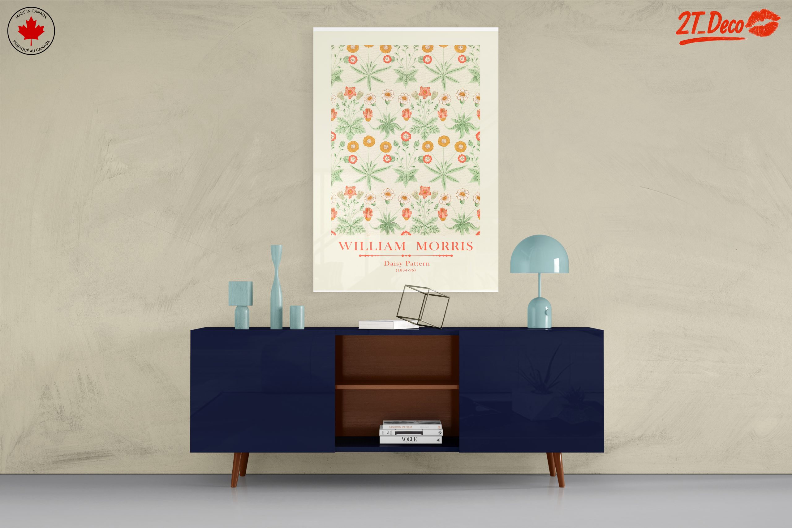 William Morris Daisy Pattern Floral Art - Image 8
