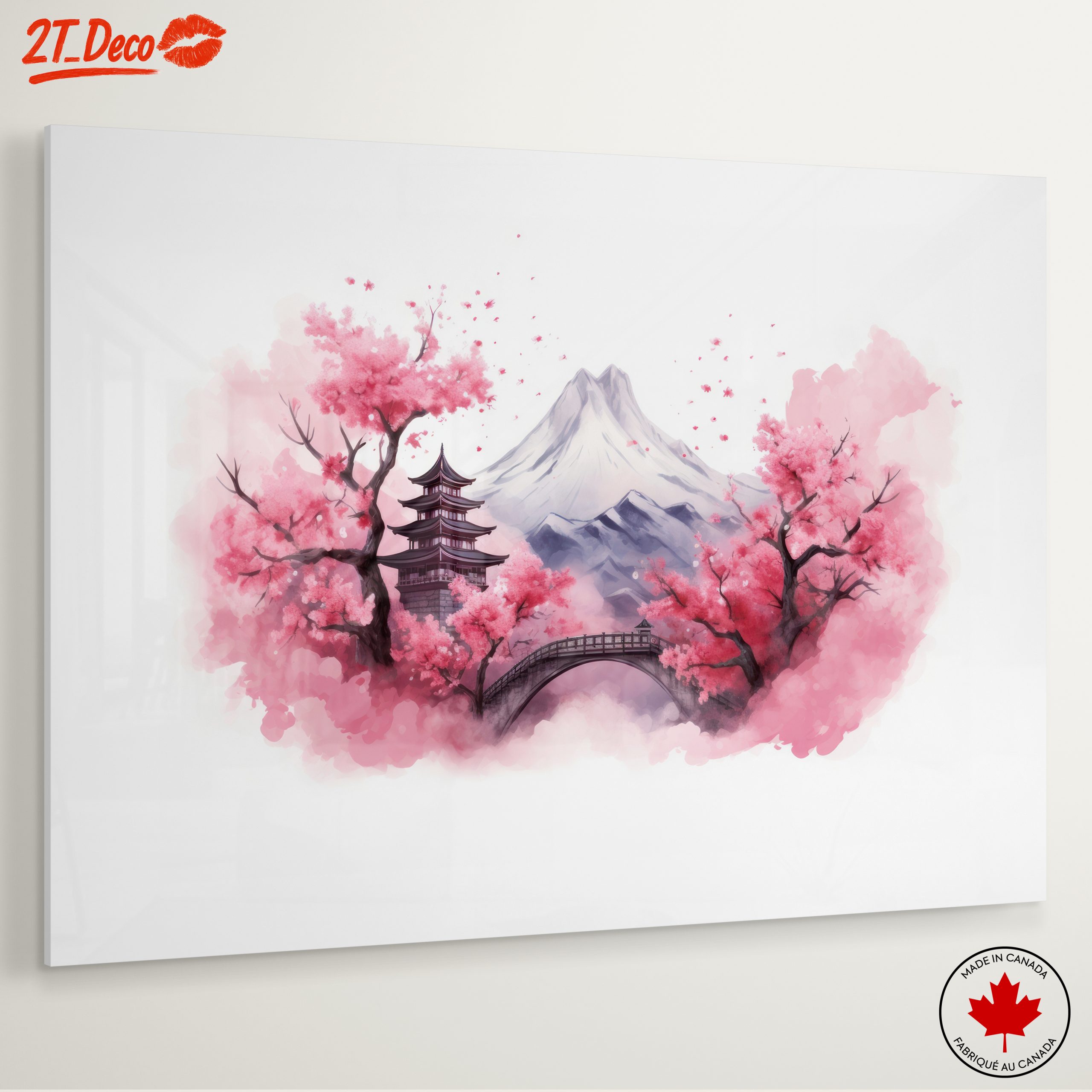 Serene Fantasy Landscape with Cherry Blossoms - Image 6