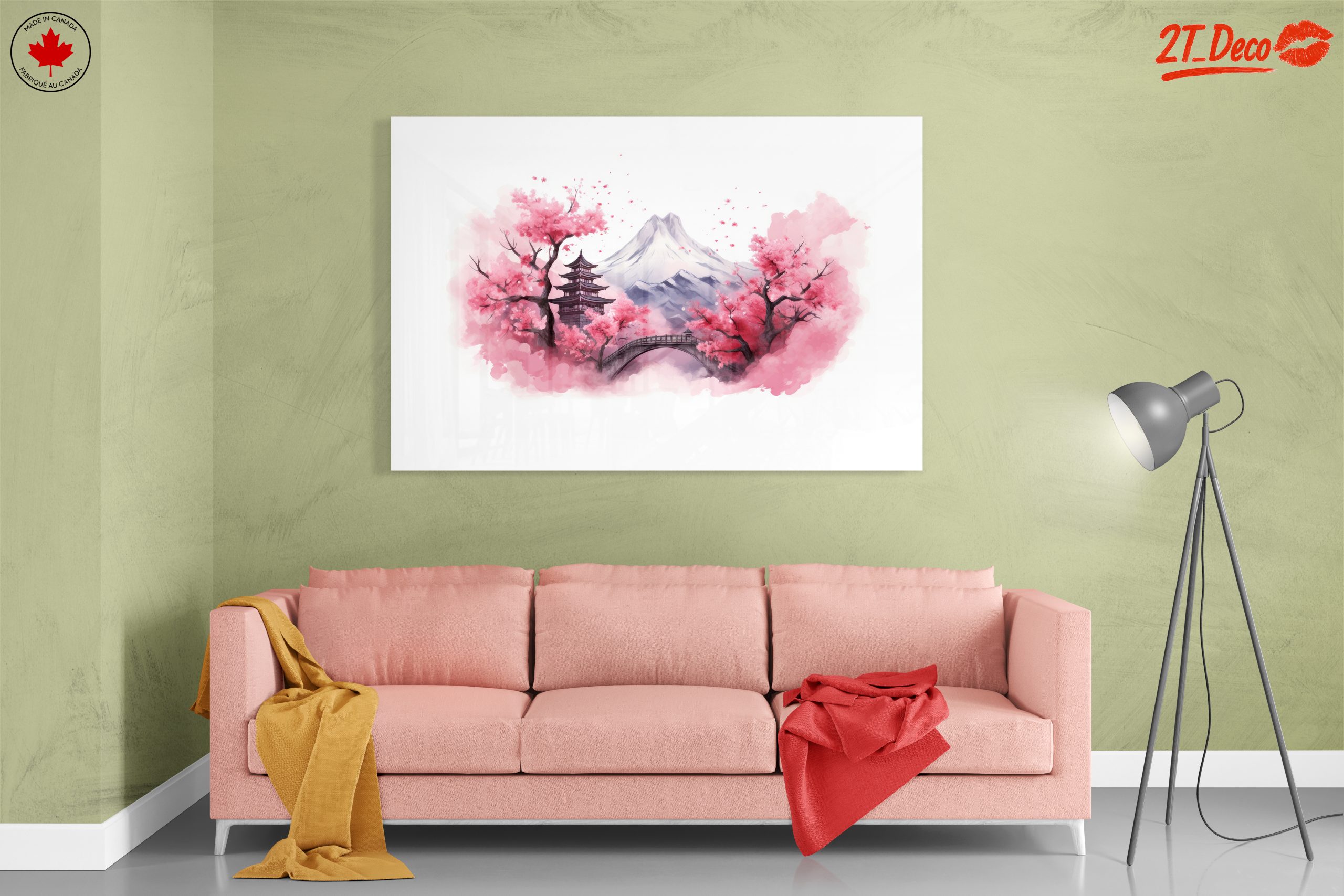 Serene Fantasy Landscape with Cherry Blossoms - Image 7