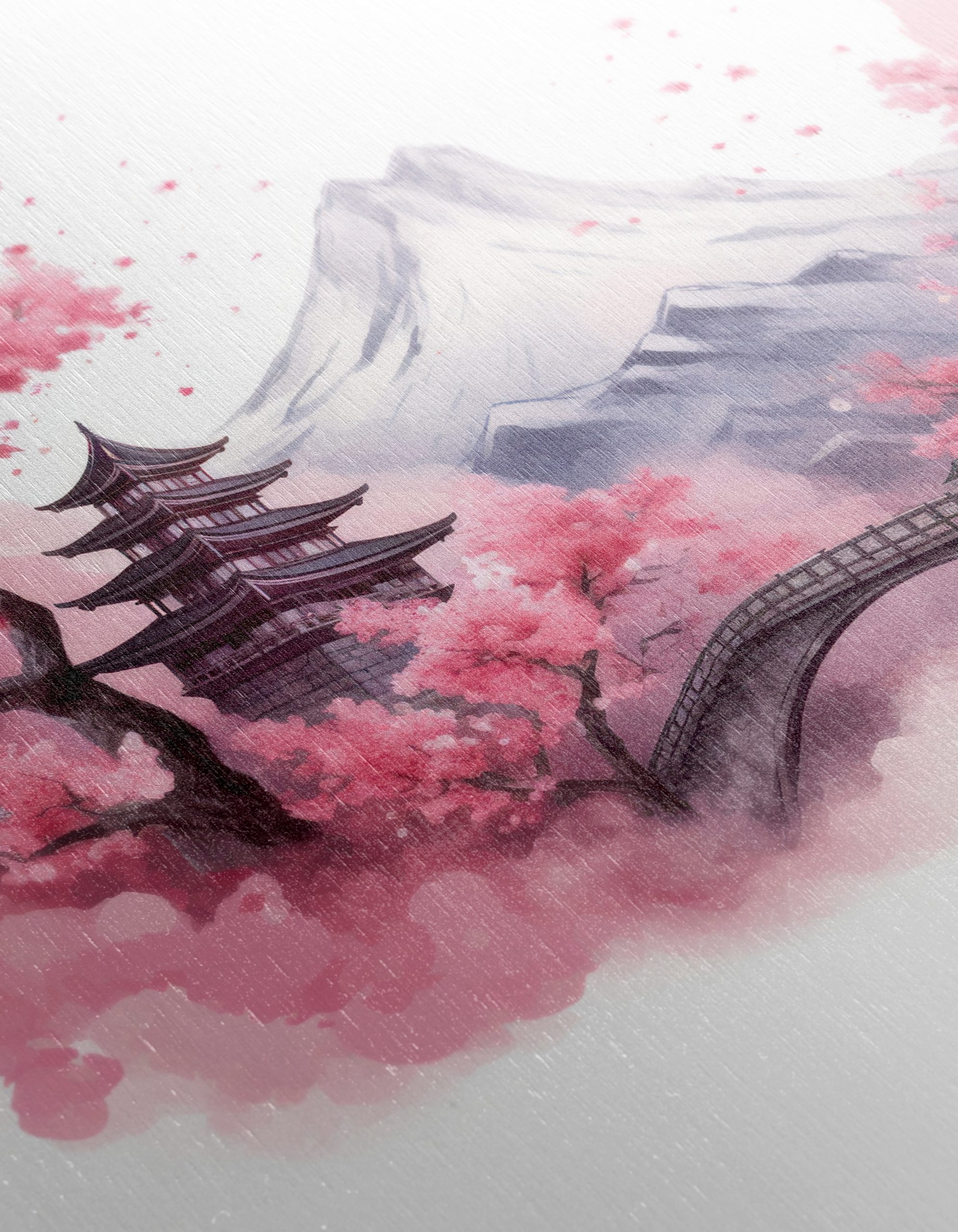 Serene Fantasy Landscape with Cherry Blossoms - Image 12